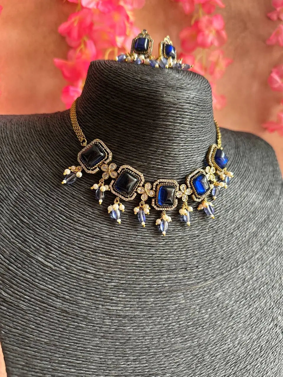 Sapphire Victorian Choker
