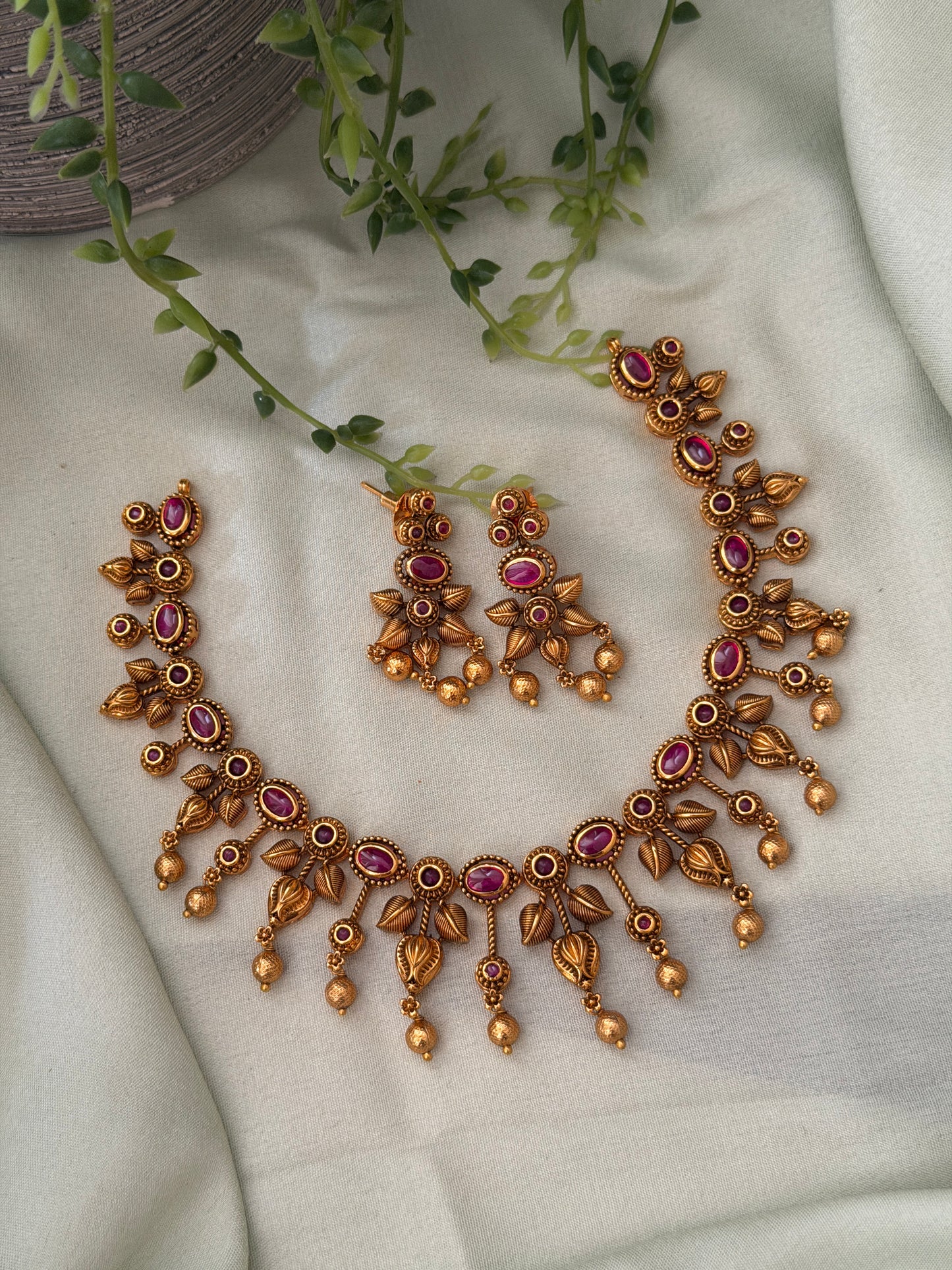 Ojasvini Ruby Necklace