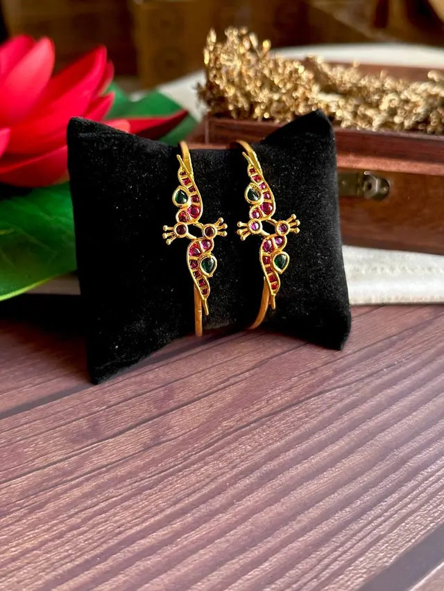 Gold Peacock Bangles 2.6