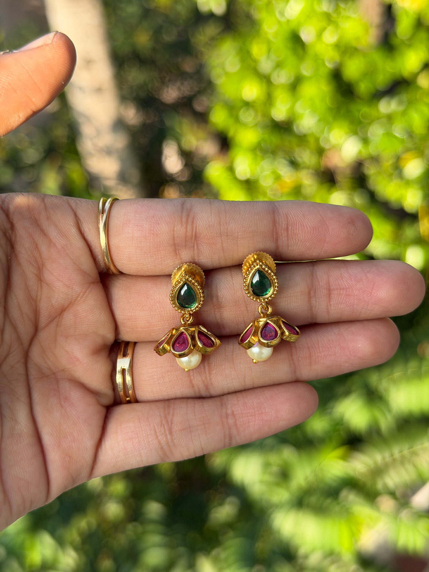 Kempu Baby Jhumkas