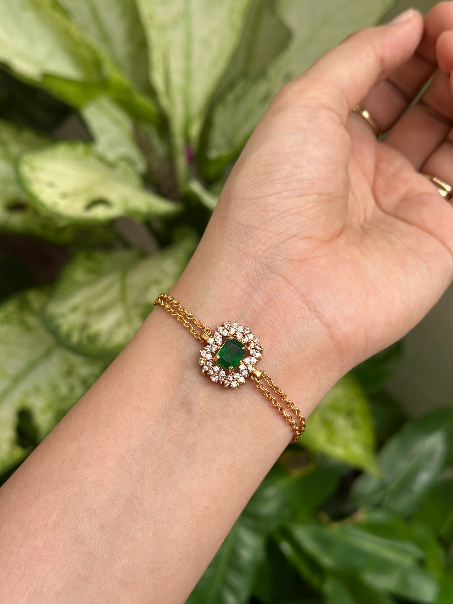 Precious Stone Gold Bracelet