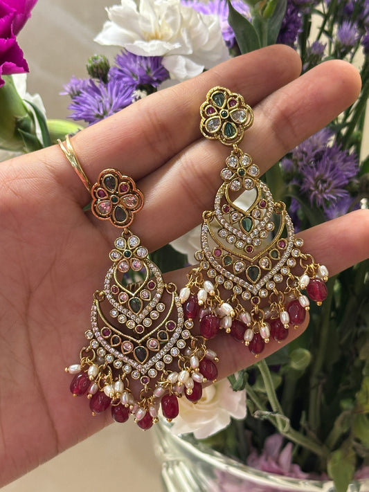 Layered Chaandbaali Earrings