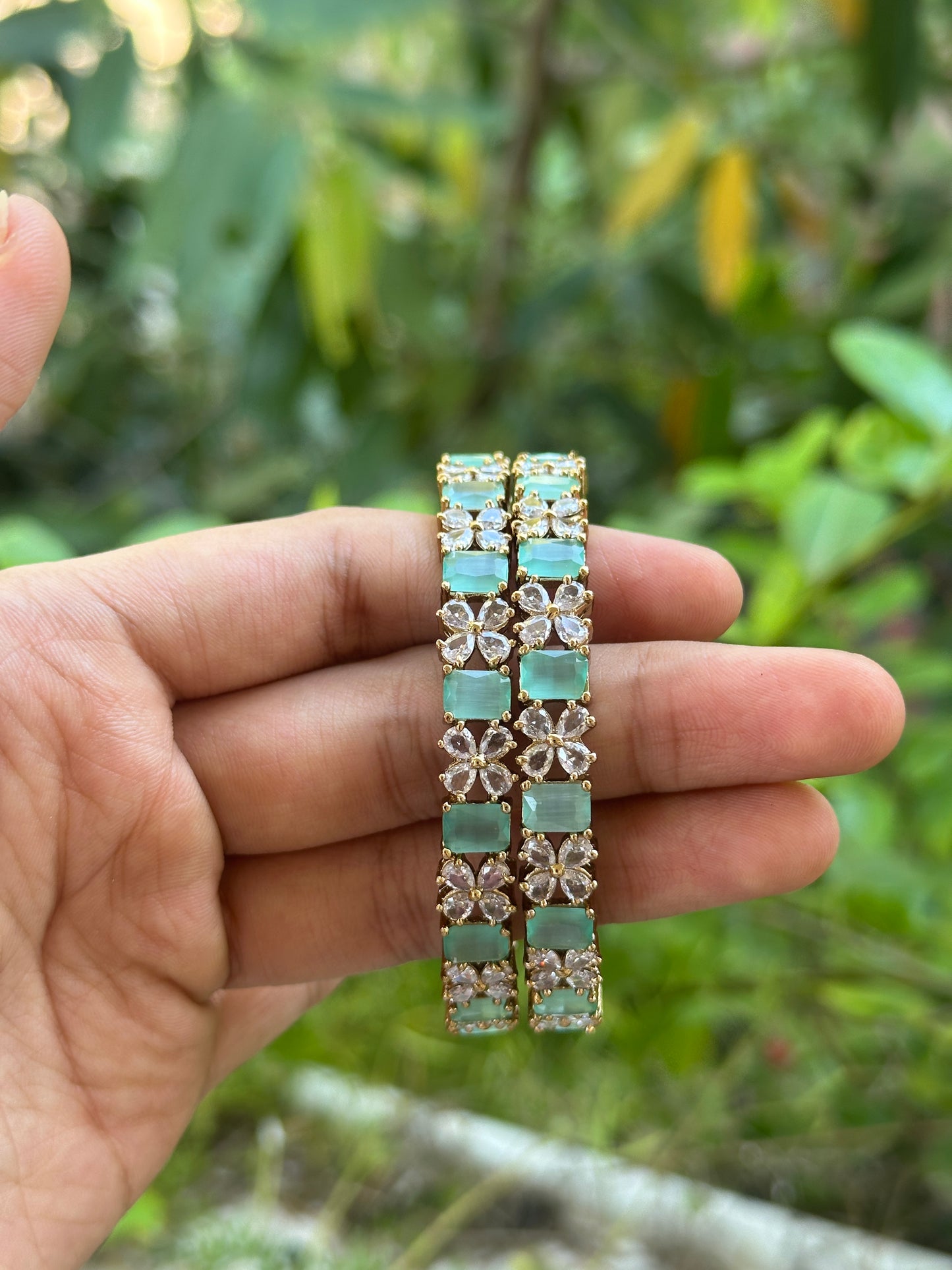 AD Silver Bangles