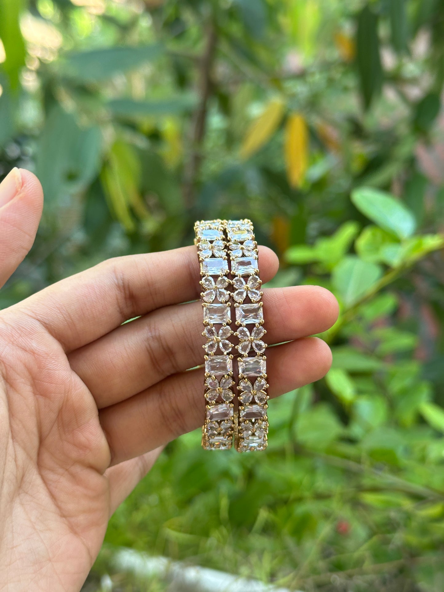 AD Silver Bangles