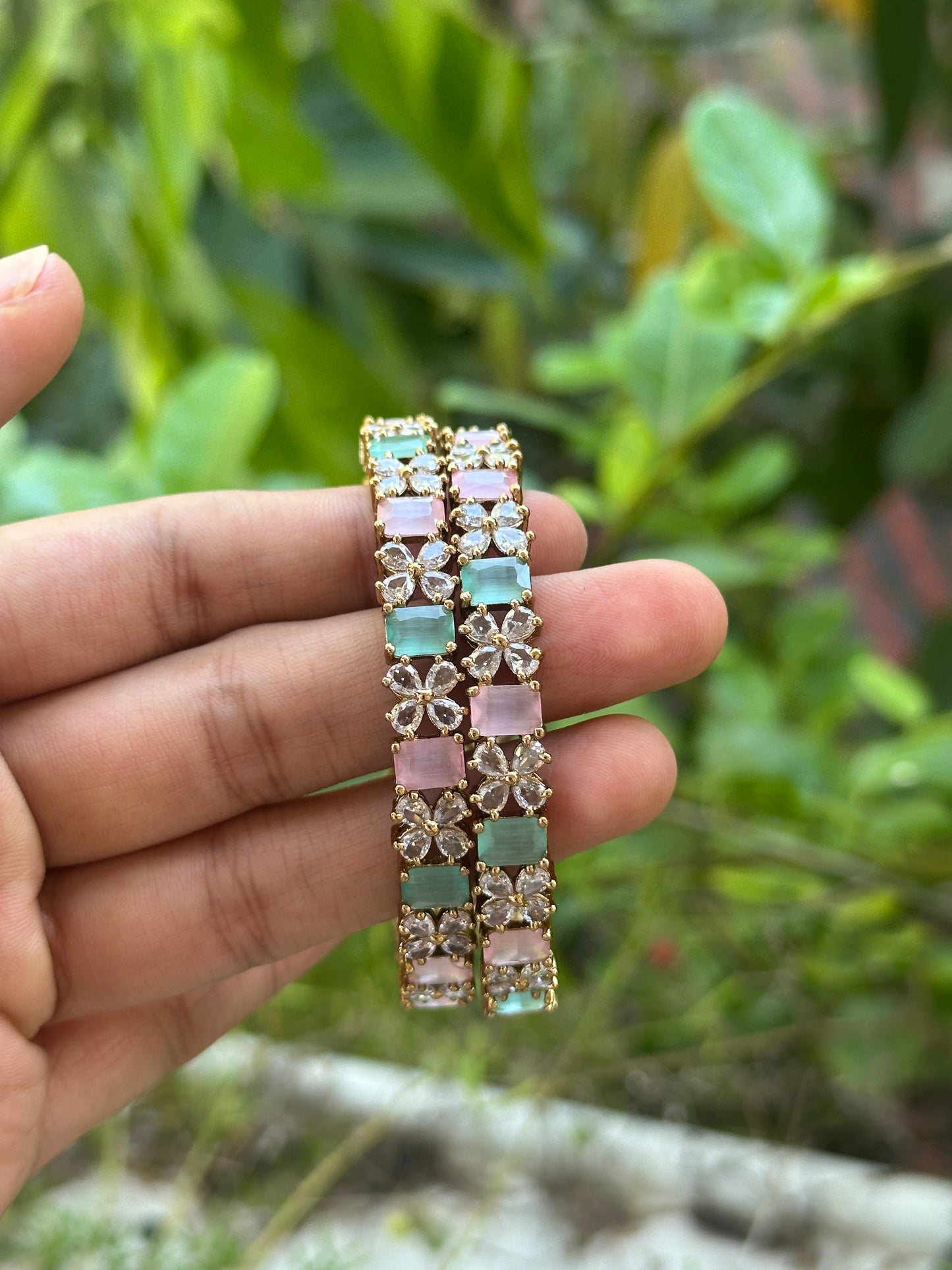 AD Silver Bangles