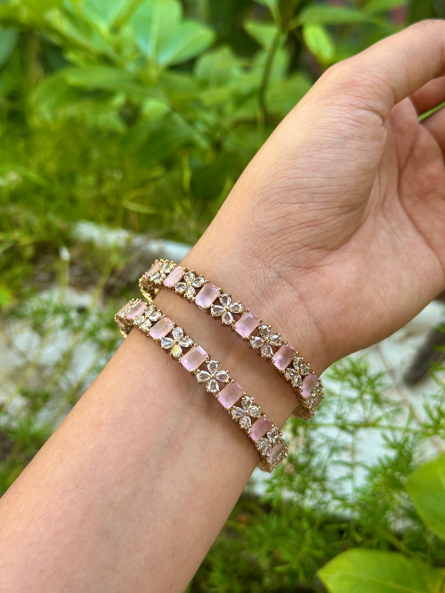 AD Silver Bangles