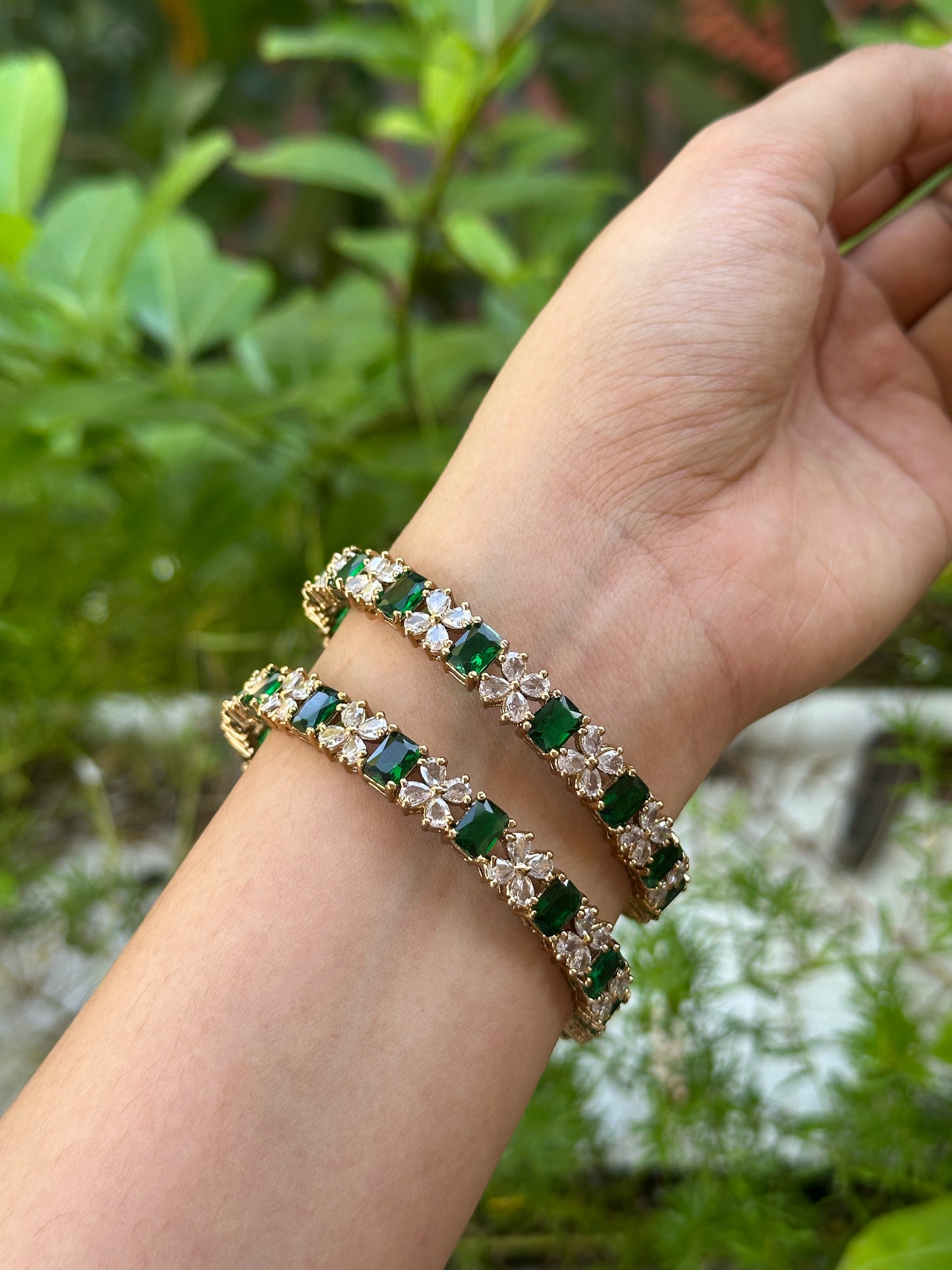 AD Silver Bangles