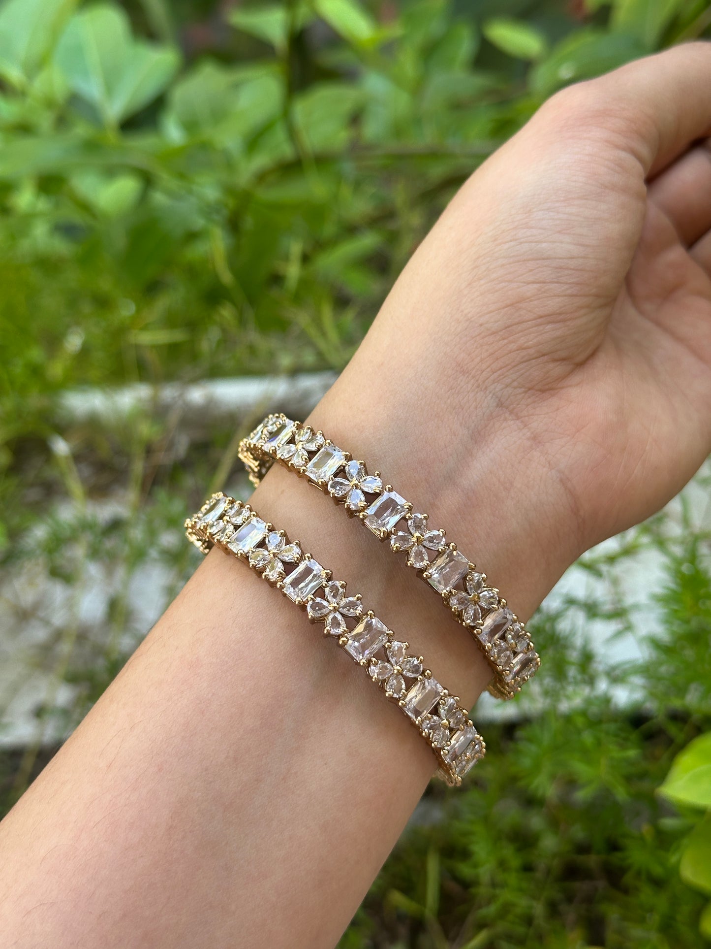 AD Silver Bangles