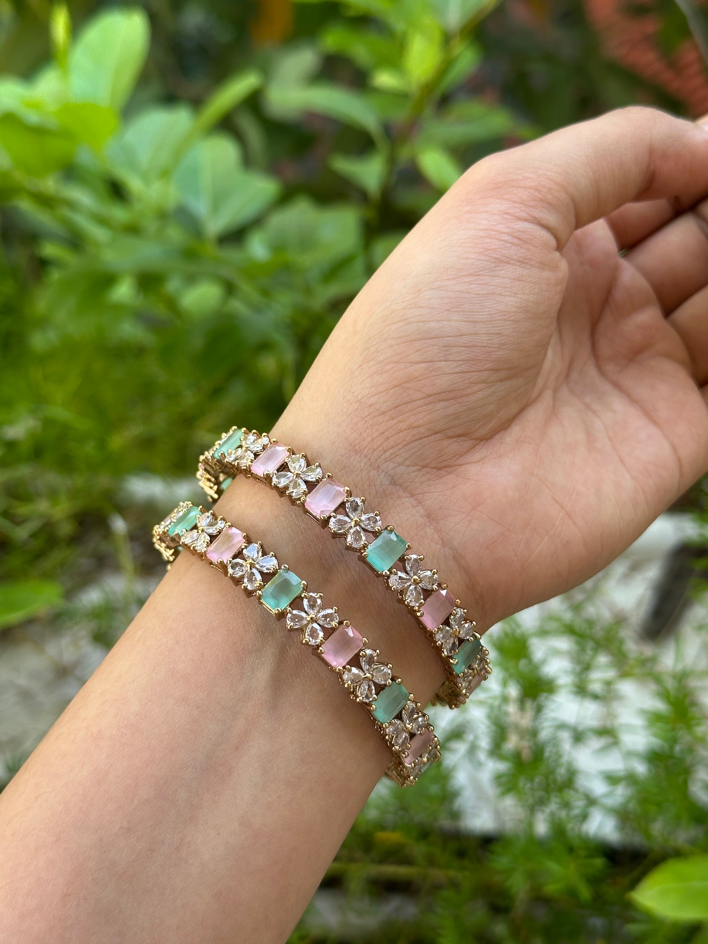 AD Silver Bangles