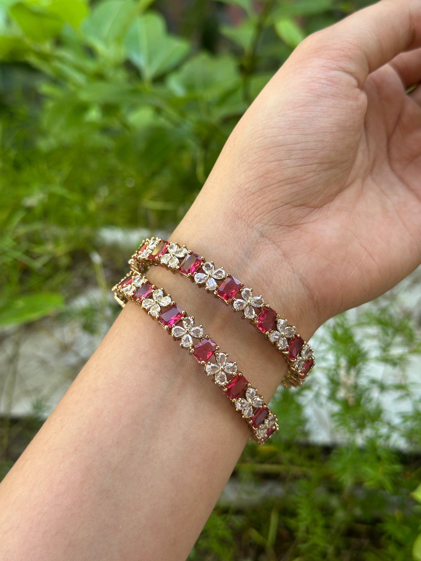 AD Silver Bangles