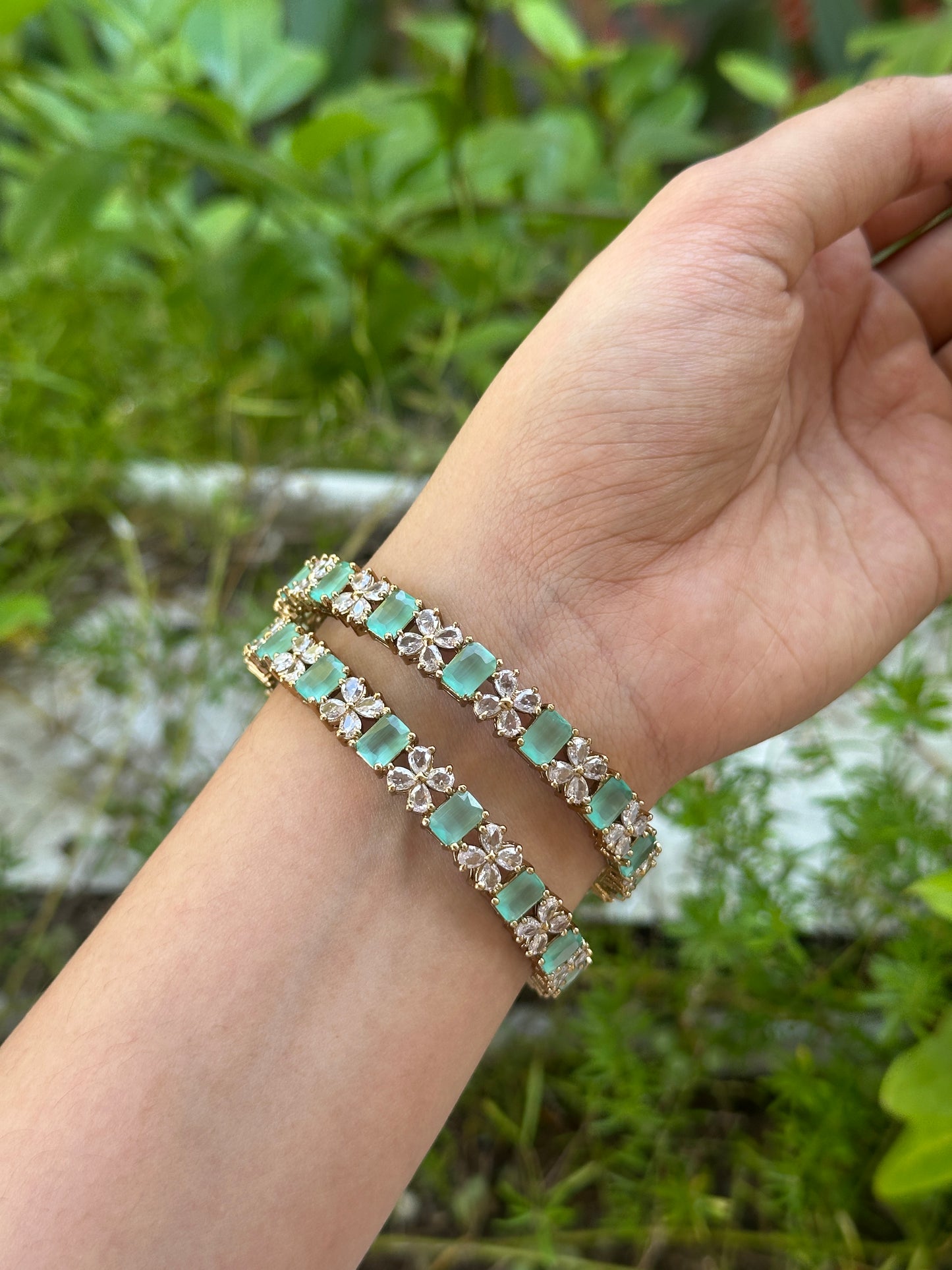 AD Silver Bangles