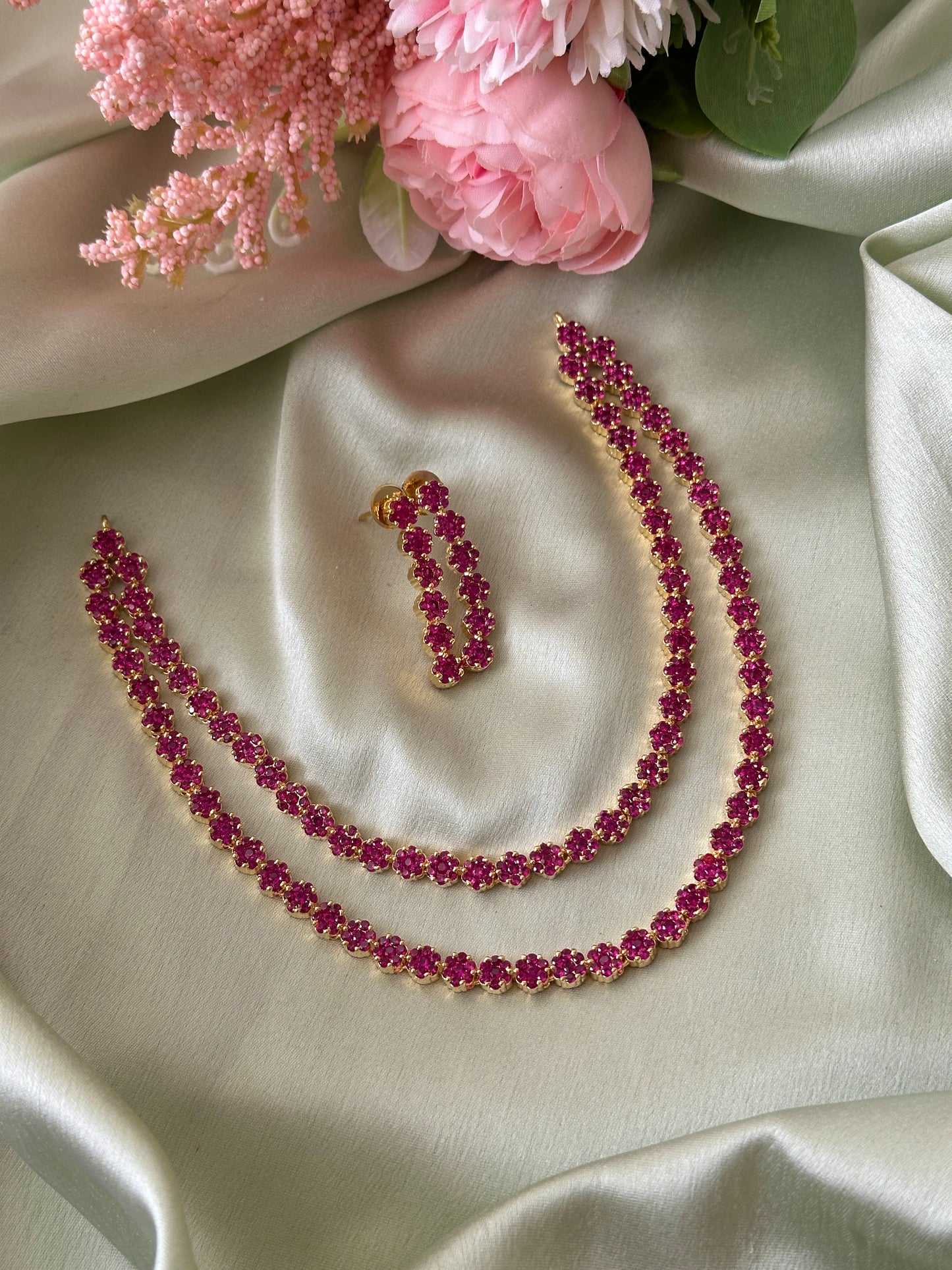 Twin Layer Ruby Necklace