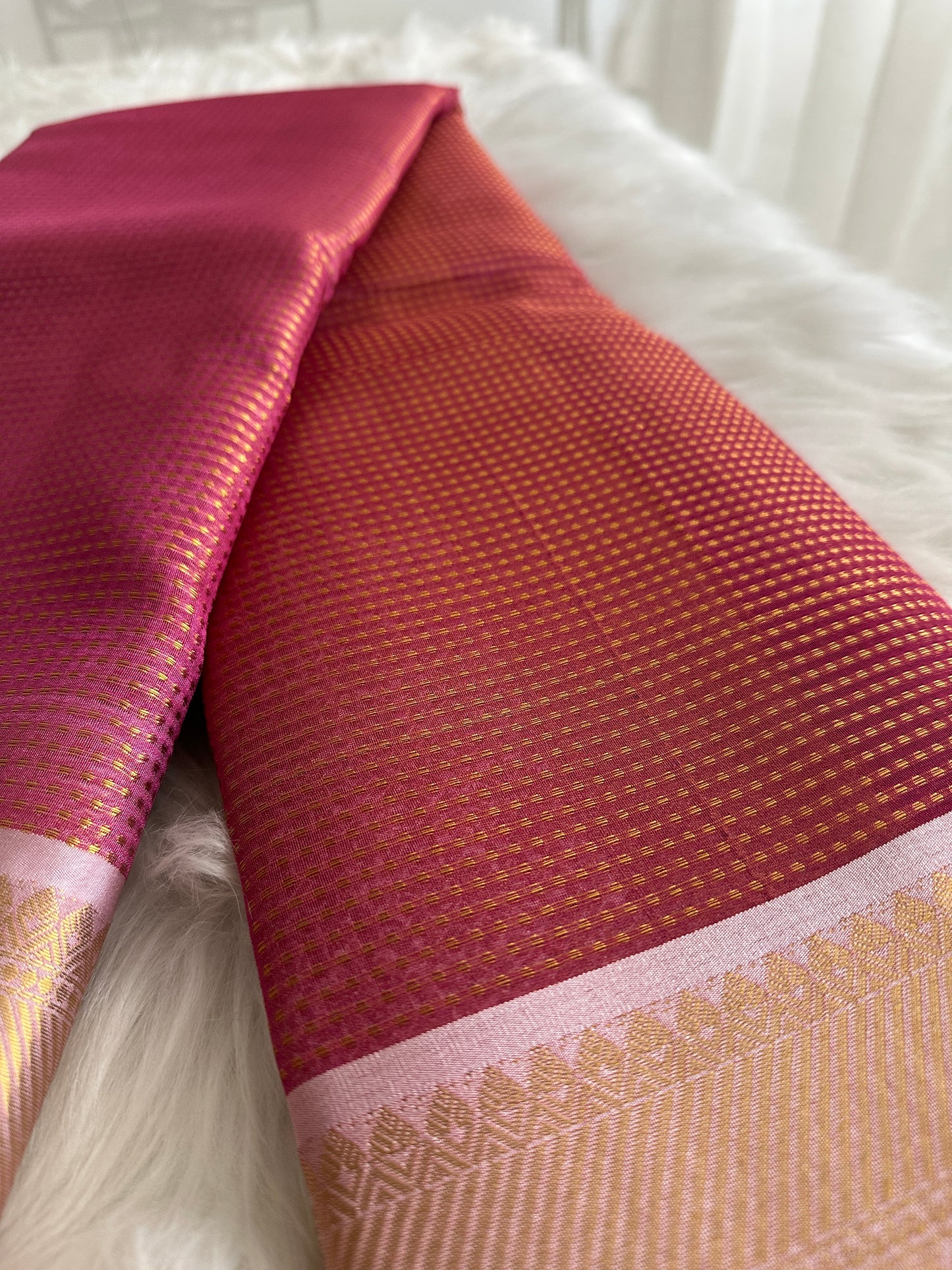 Dual Tone Tissue Organza Saree