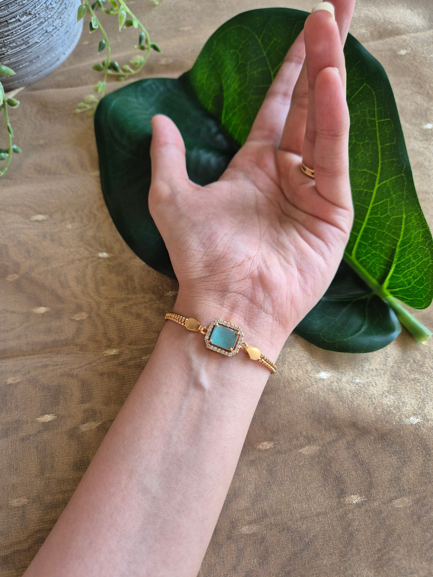 Anti Tarnish Precious stone Bracelet