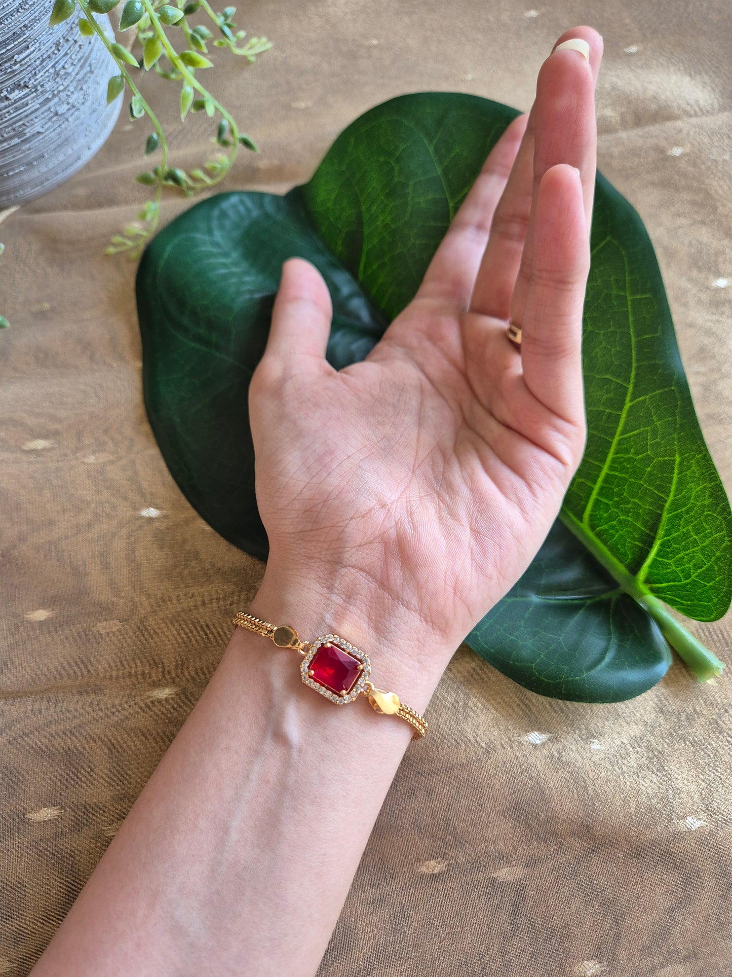 Anti Tarnish Precious stone Bracelet