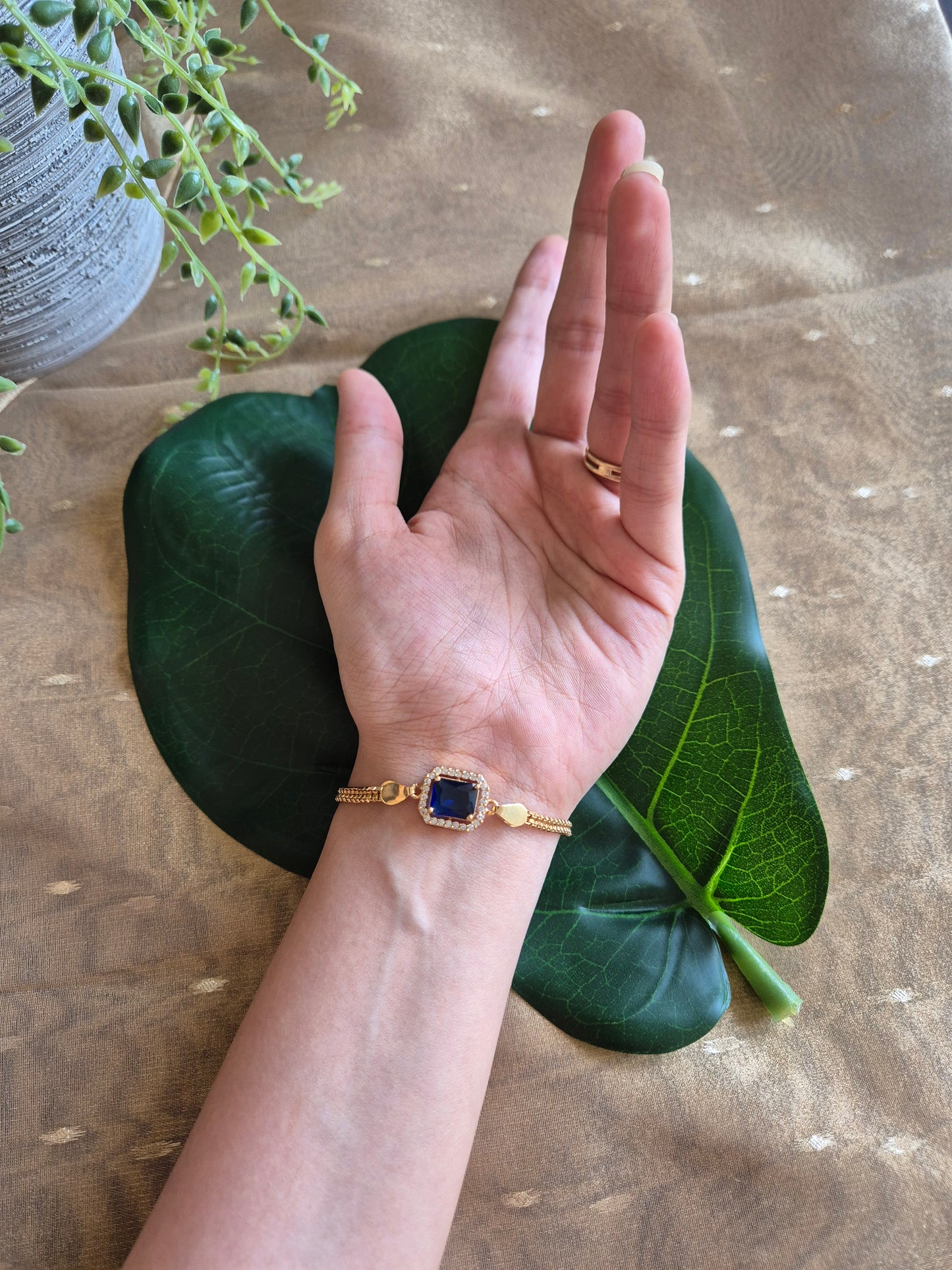 Anti Tarnish Precious stone Bracelet