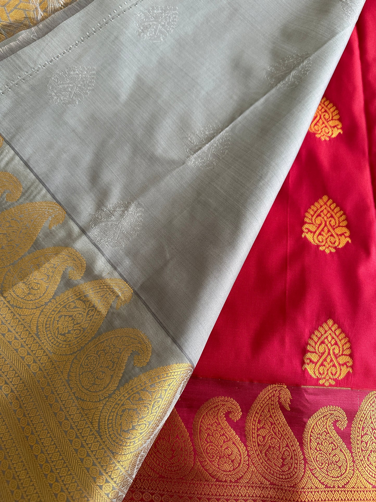 Rani Pink Semi Silk Saree