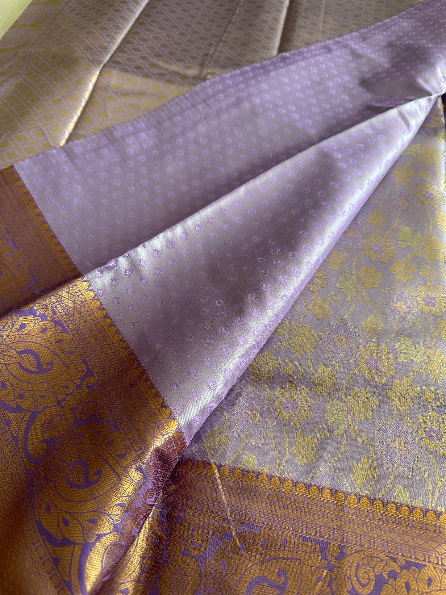 Soft Lavender Tissue Kanchi Pattu