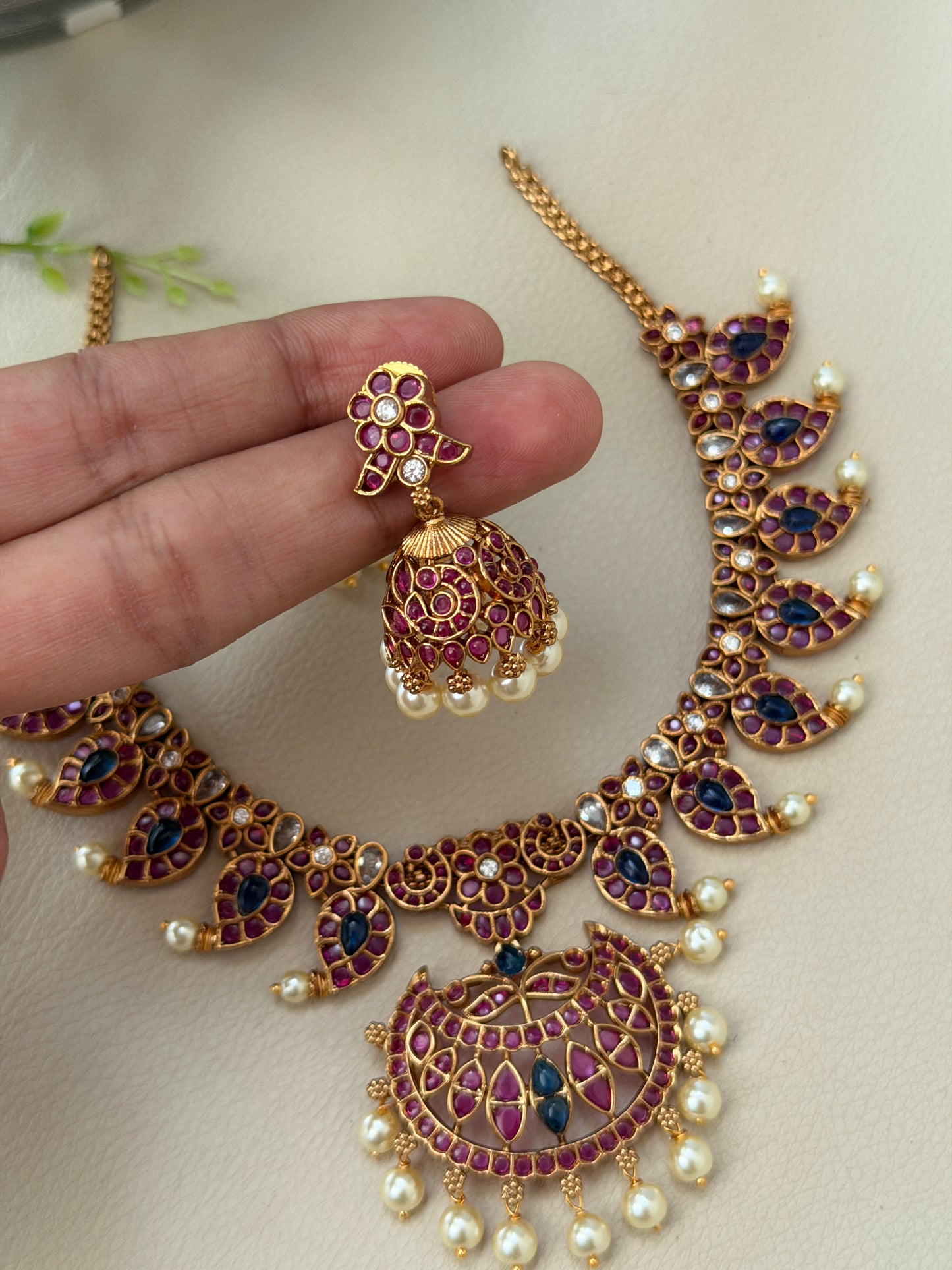 Visva Dual Tone mango Necklace