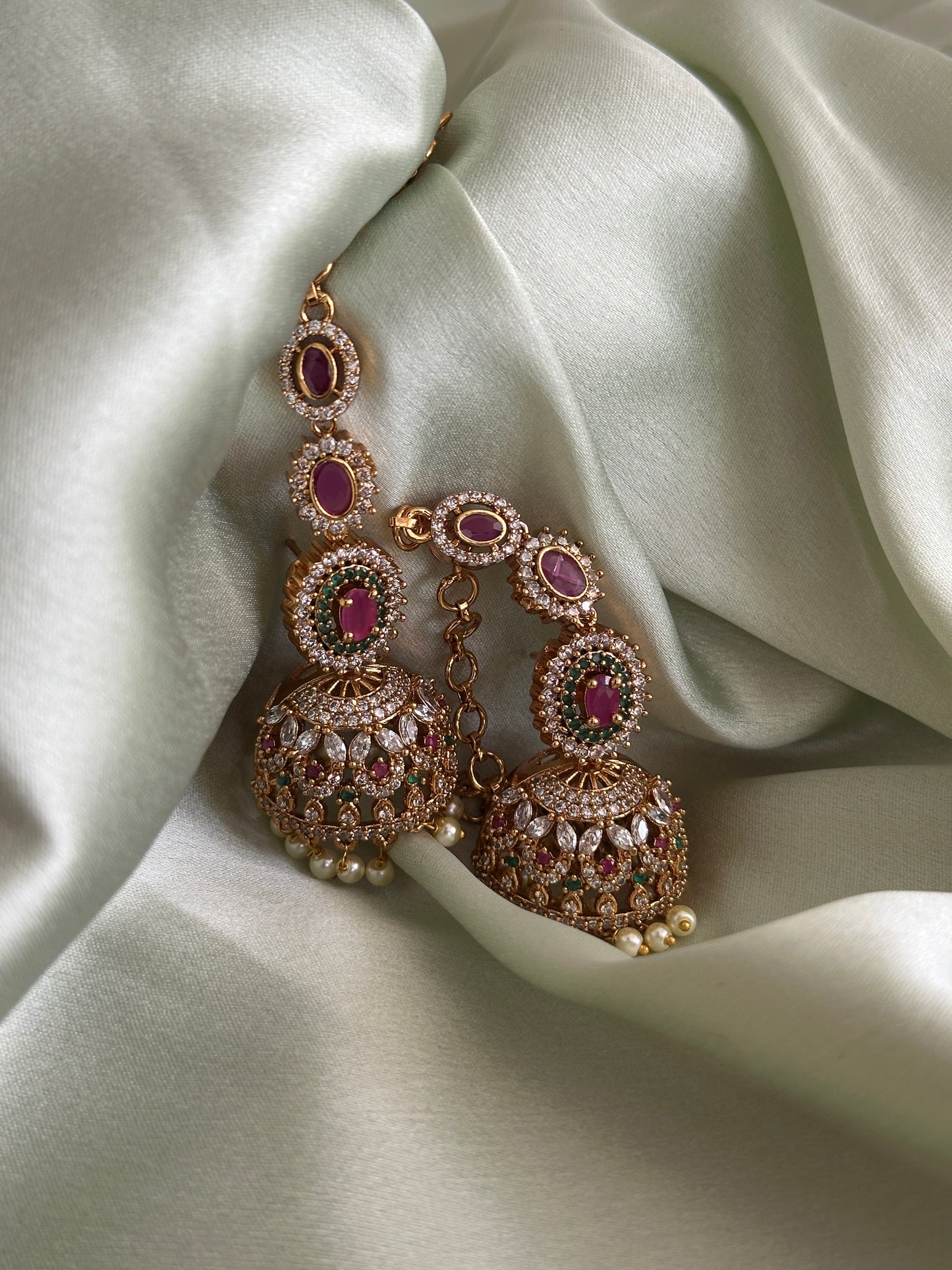 Ruby x Emerald AD Mattal Jhumkas