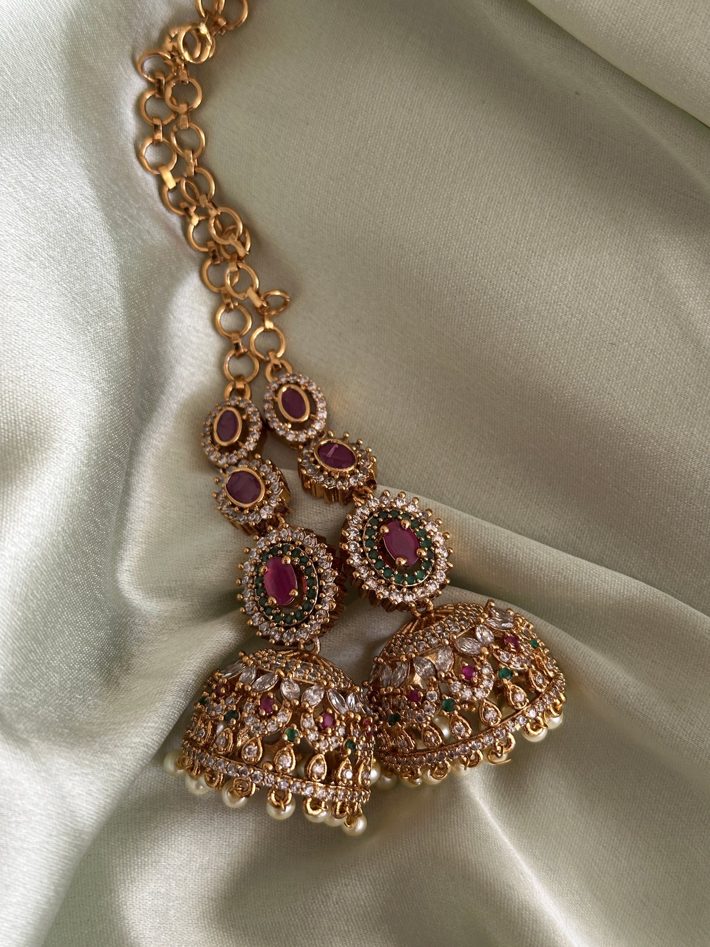 Ruby x Emerald AD Mattal Jhumkas