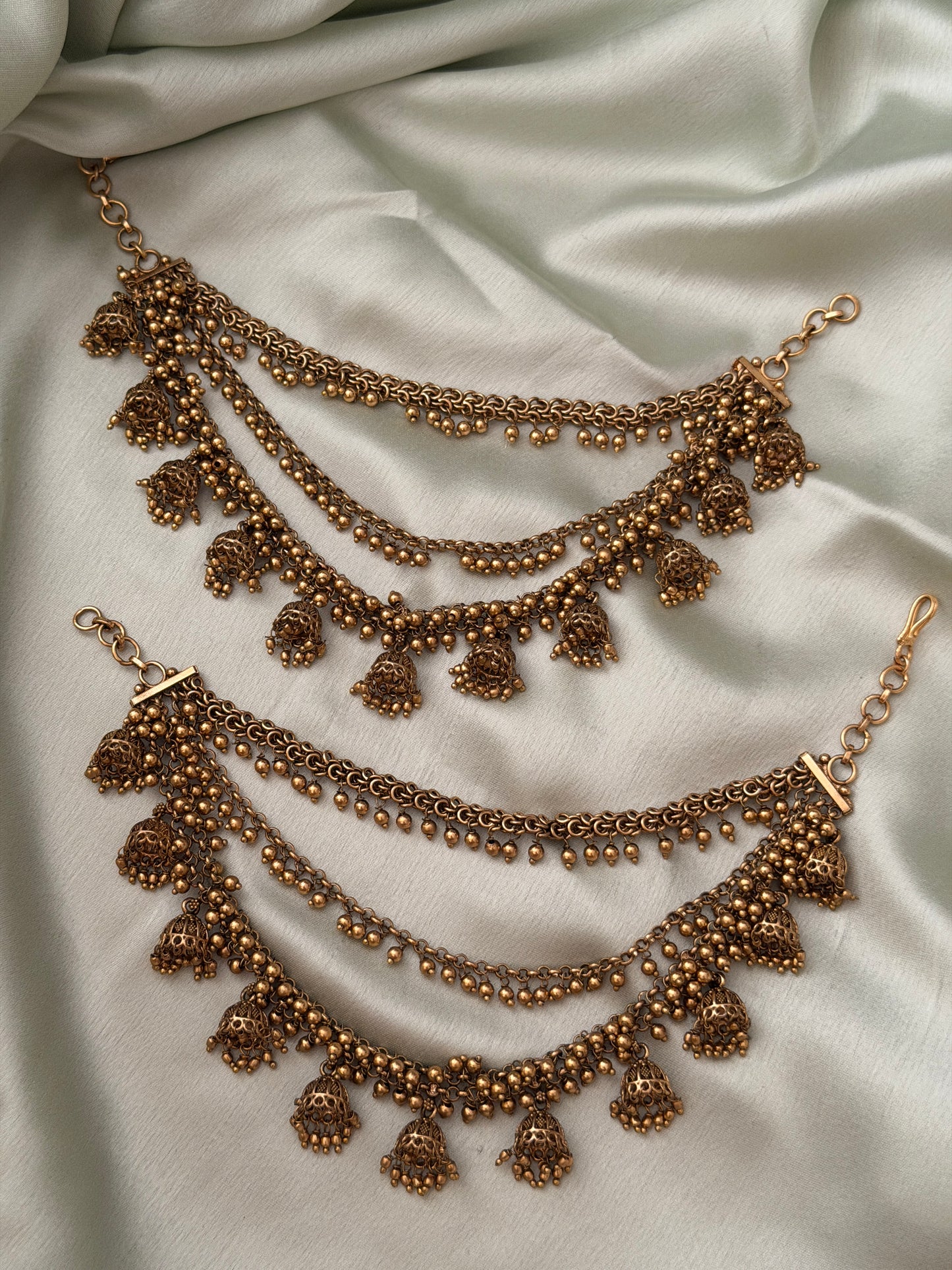 3 Line Mattal with mini jhumkas