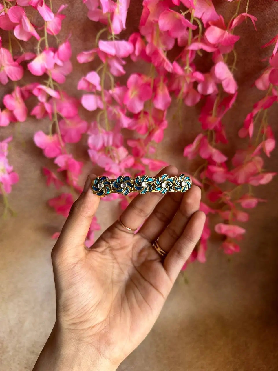 Sapphire Chakra hair clip