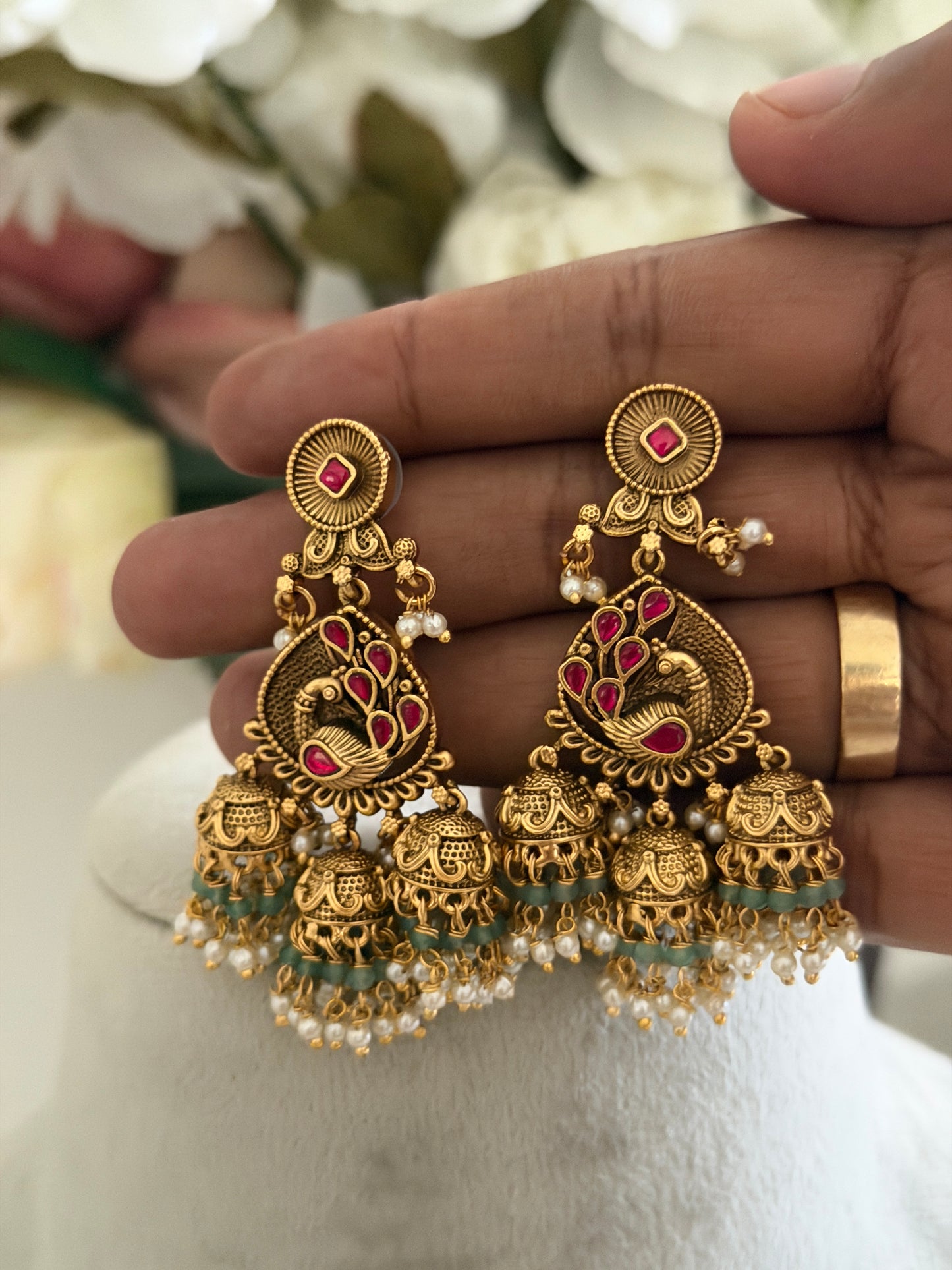 Azura Layered Jadau Jhumkas