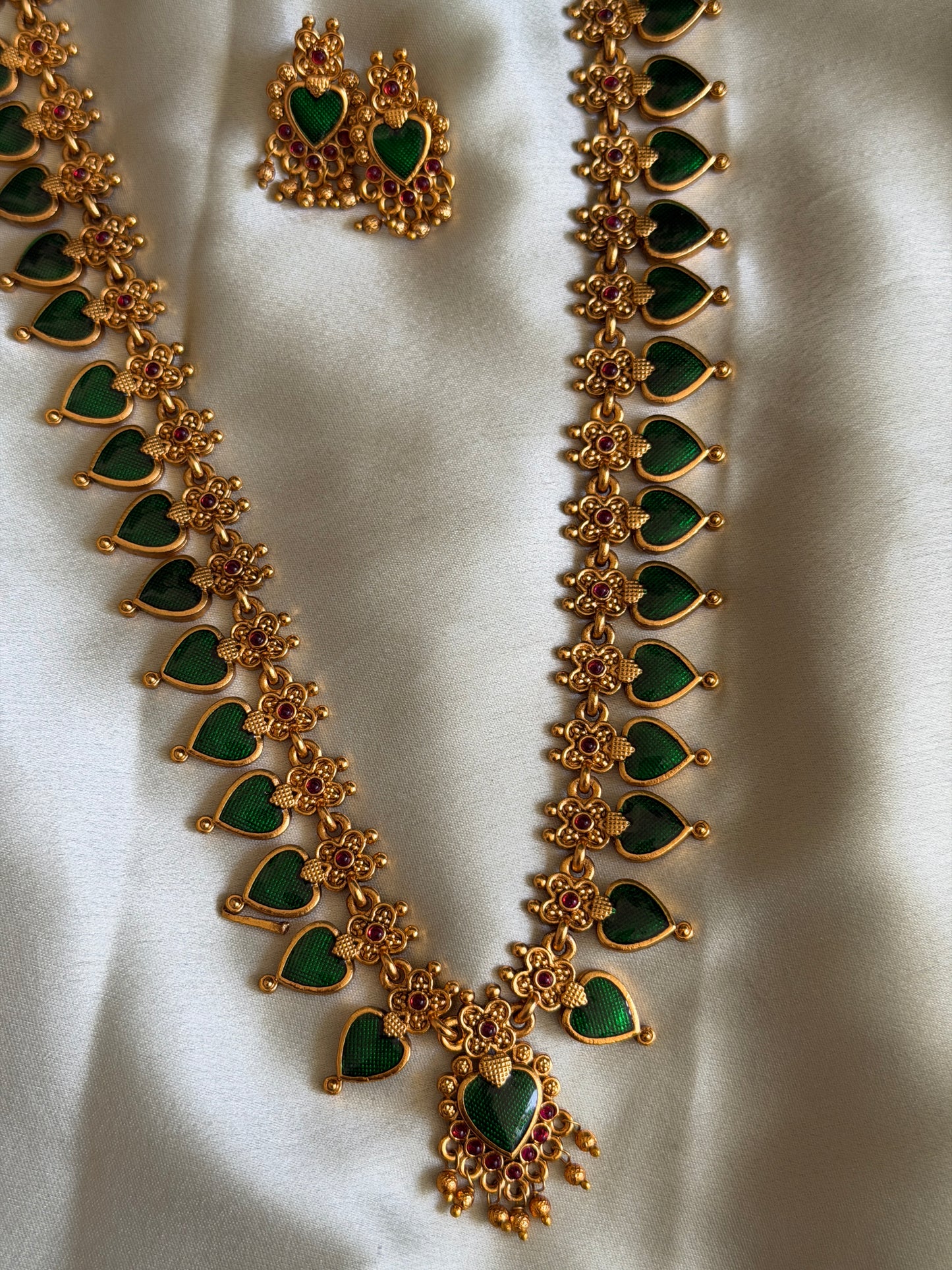 Mini Heart Palakka Haaram Set