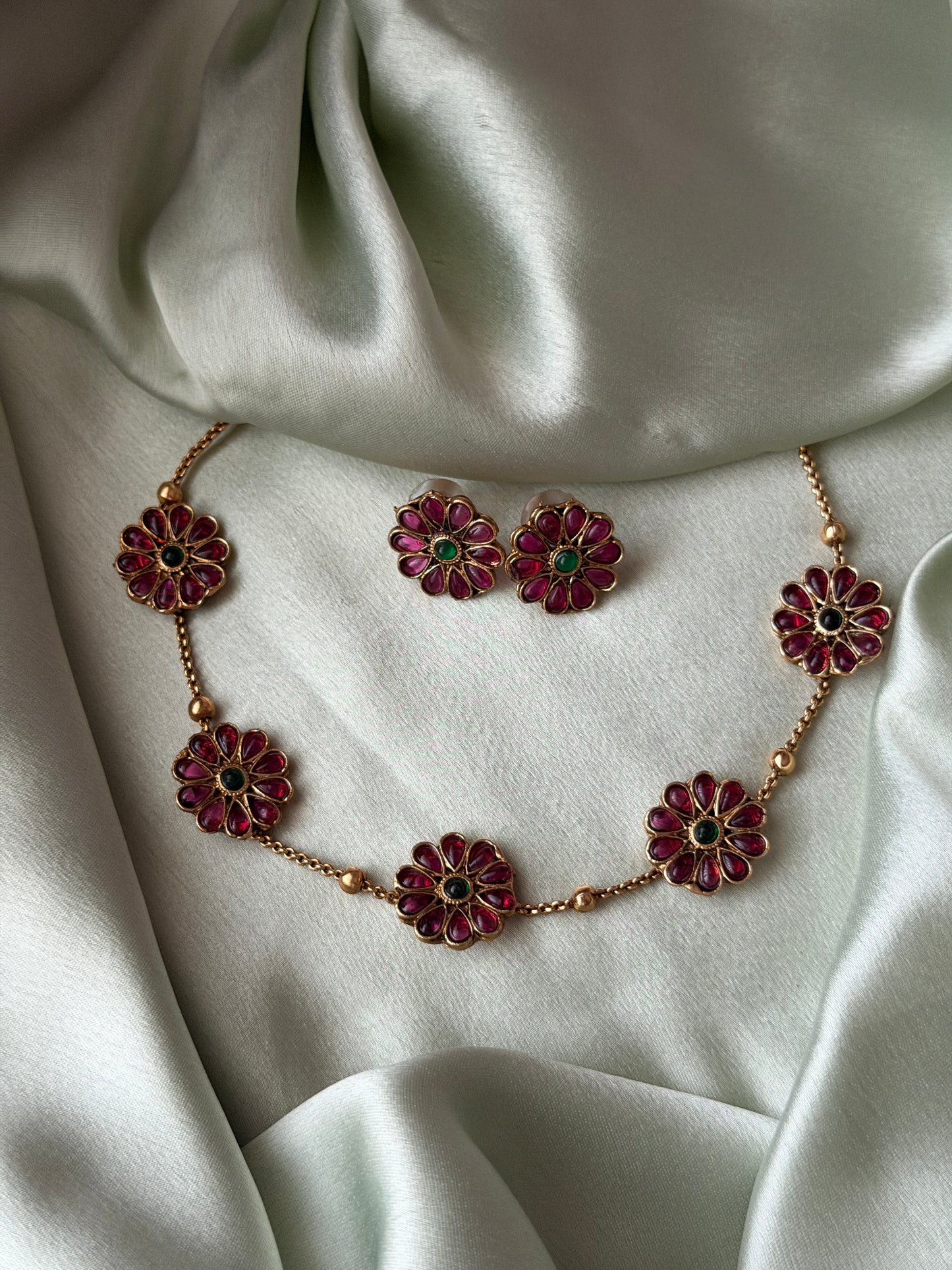 Pancha Ruby Flora Choker