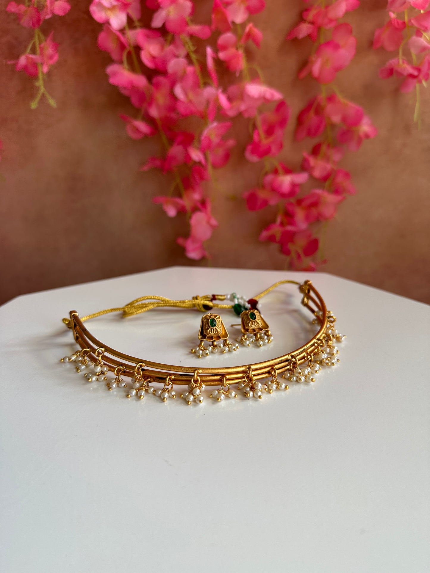 3 layer Pearl Hasli Choker