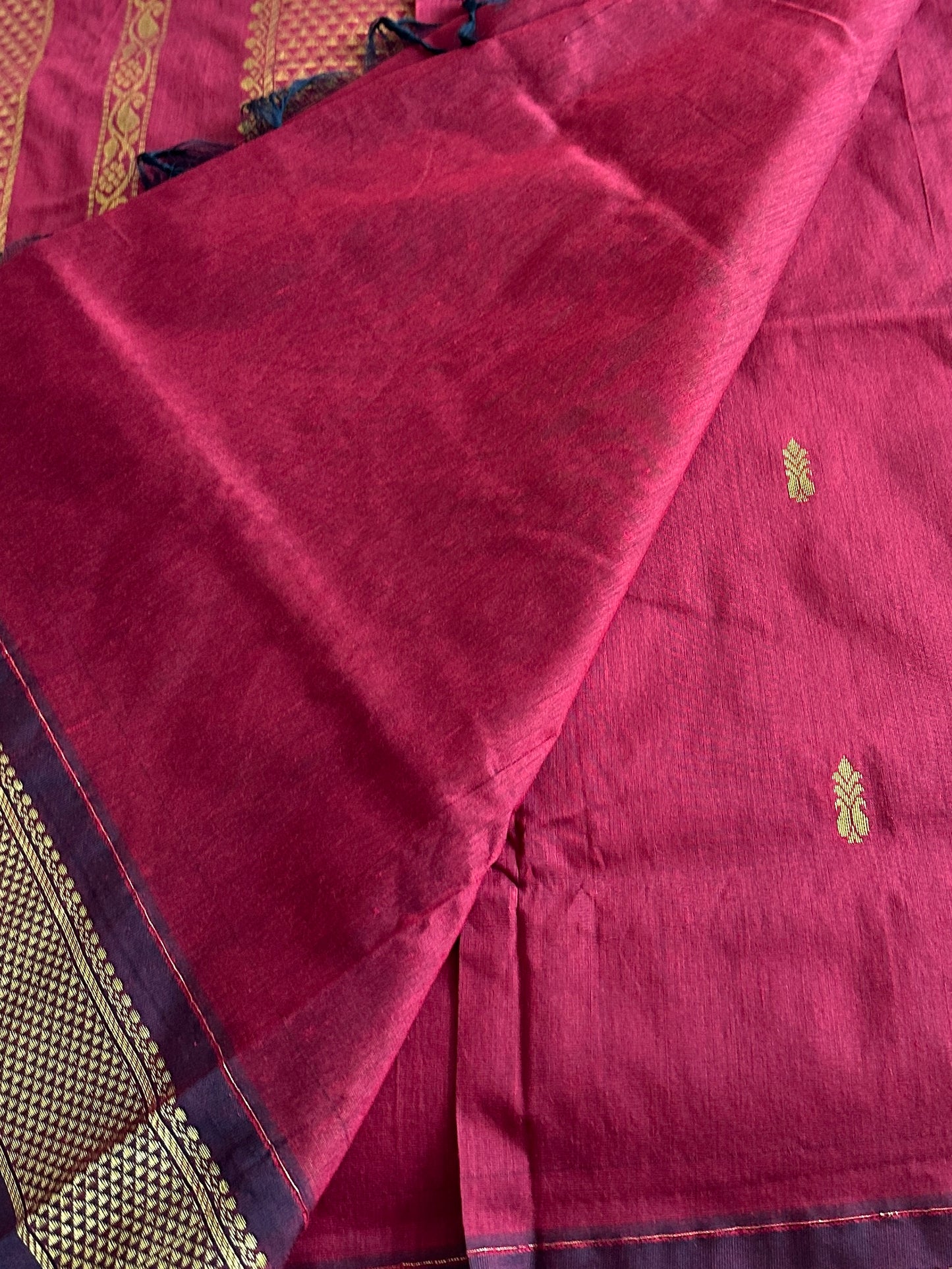 Bridal Red Kalyani Cotton Saree