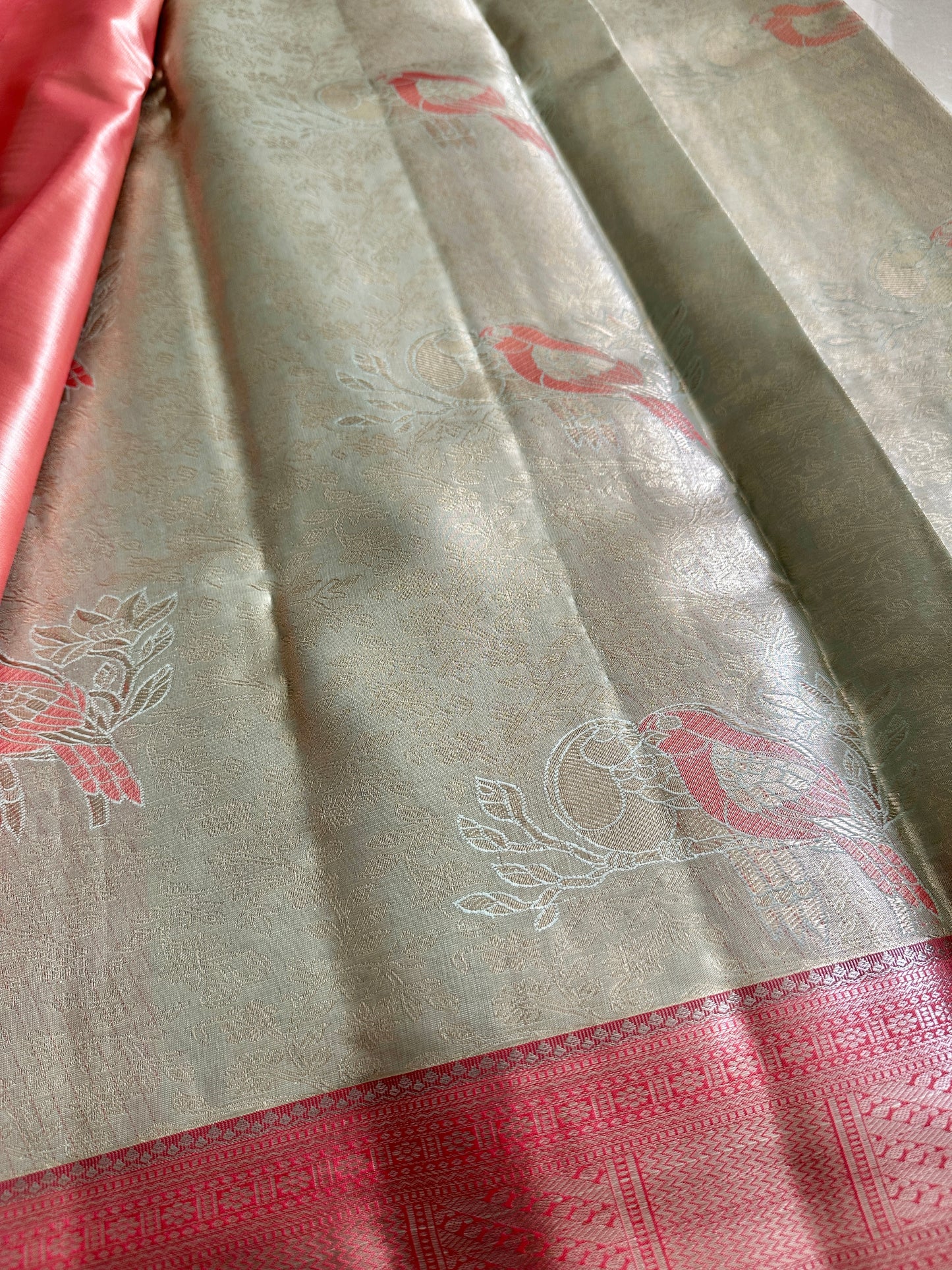 Light Pastel Semi Kanchivaram Tissue Pattu