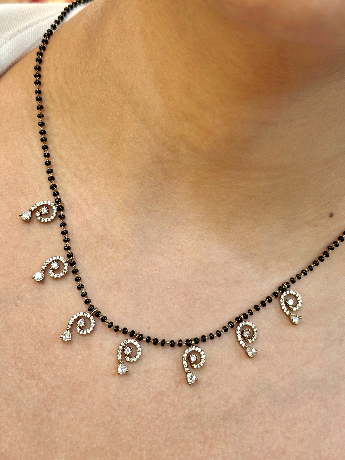 Spiral Diamond Mangalsutra