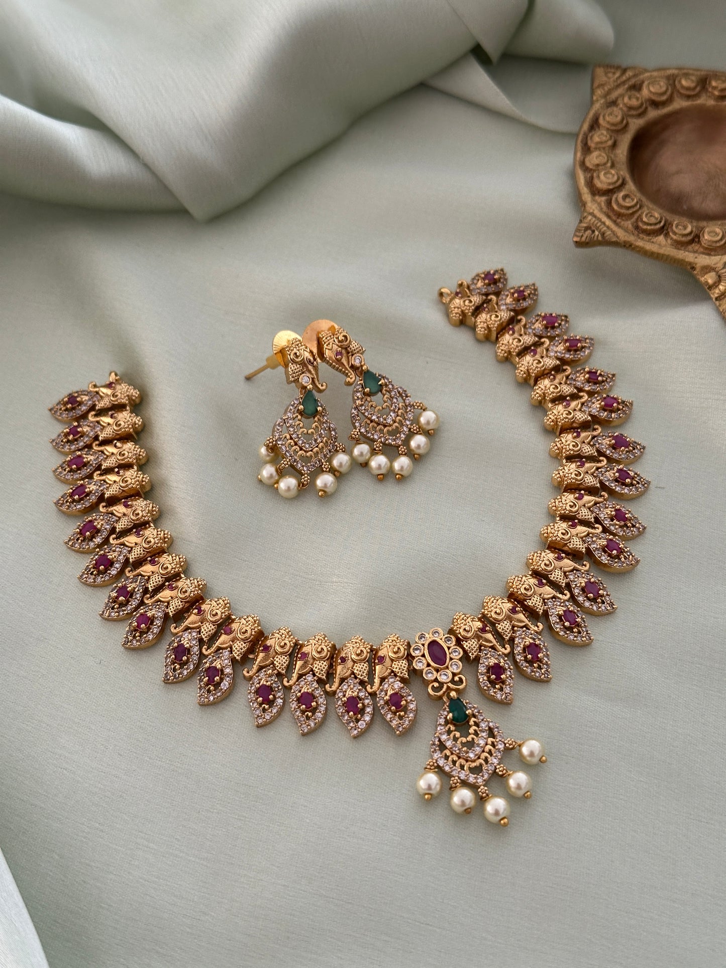 Ganesha x Ruby Necklace