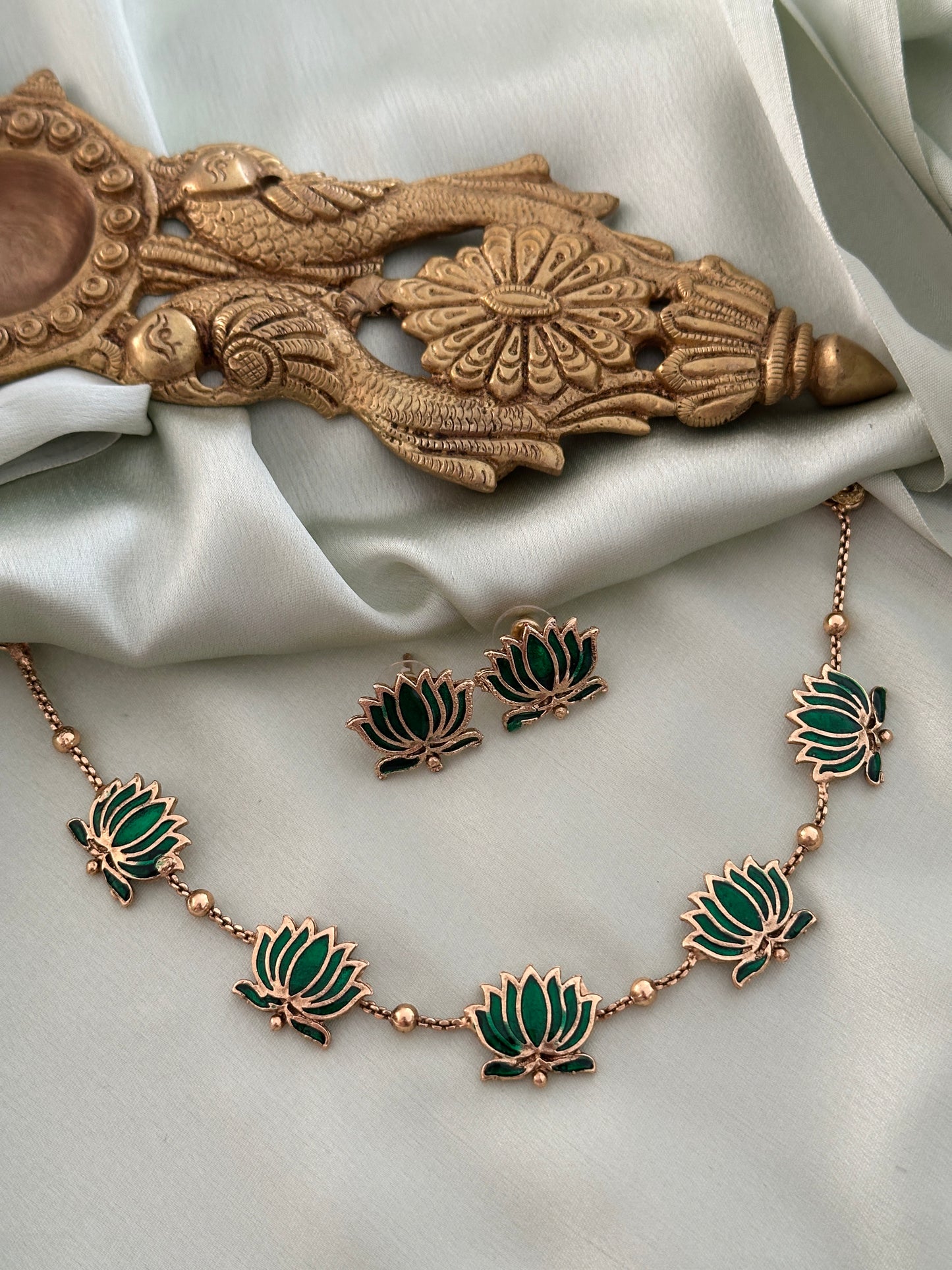 Manju Inspired Lotus Choker