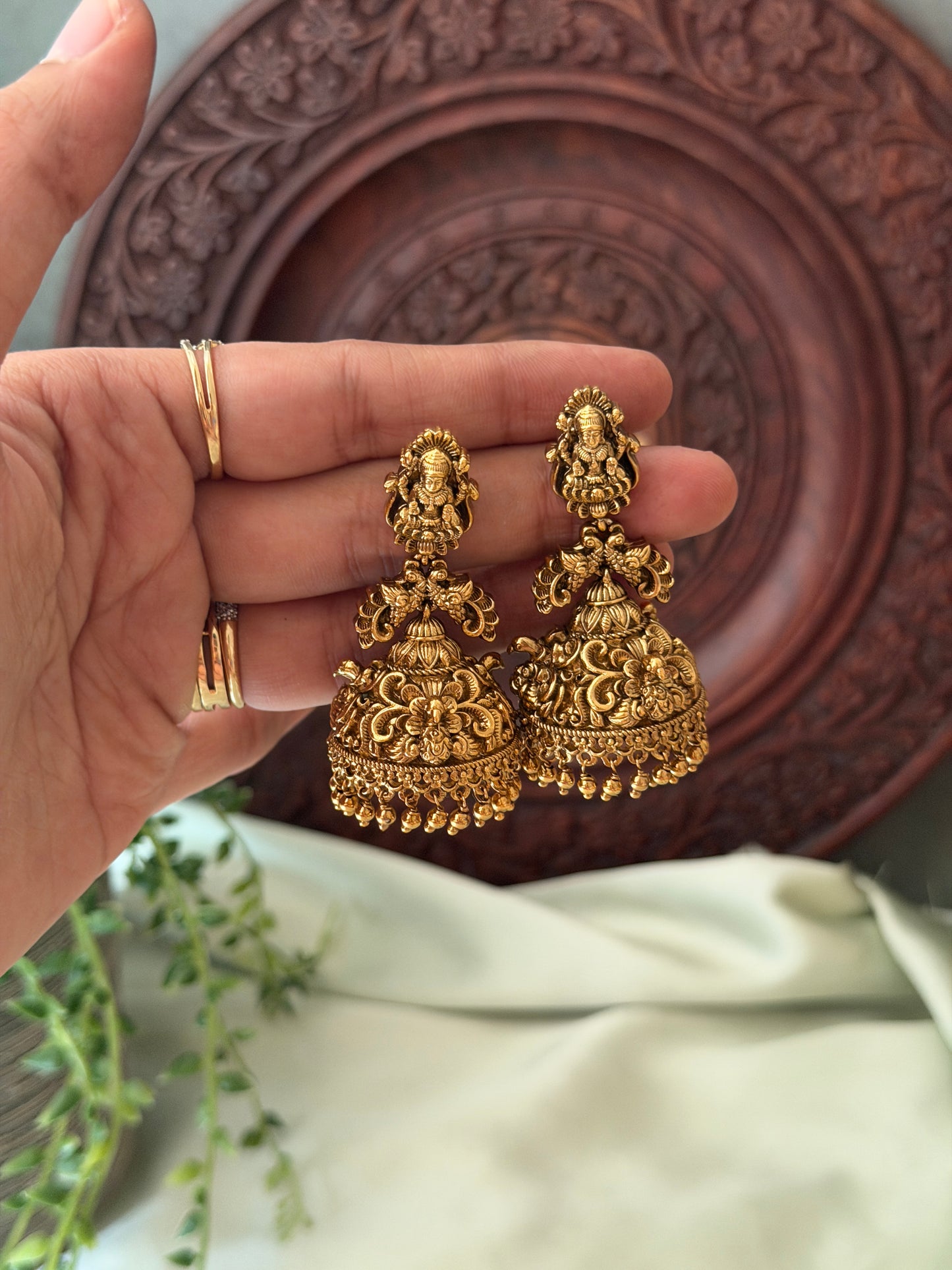 Oviyam Antique Jhumkas