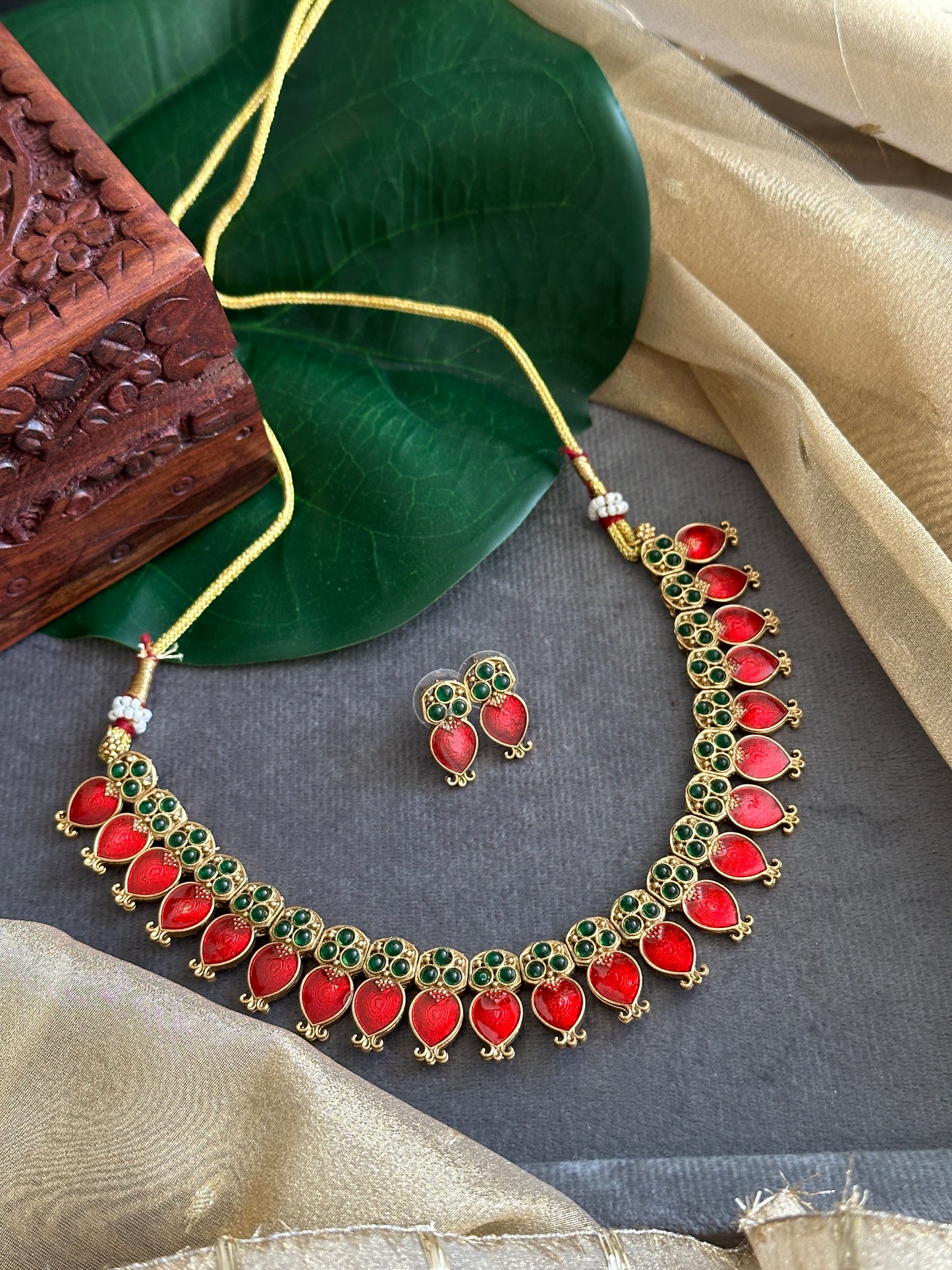 Butta Enamel Necklace