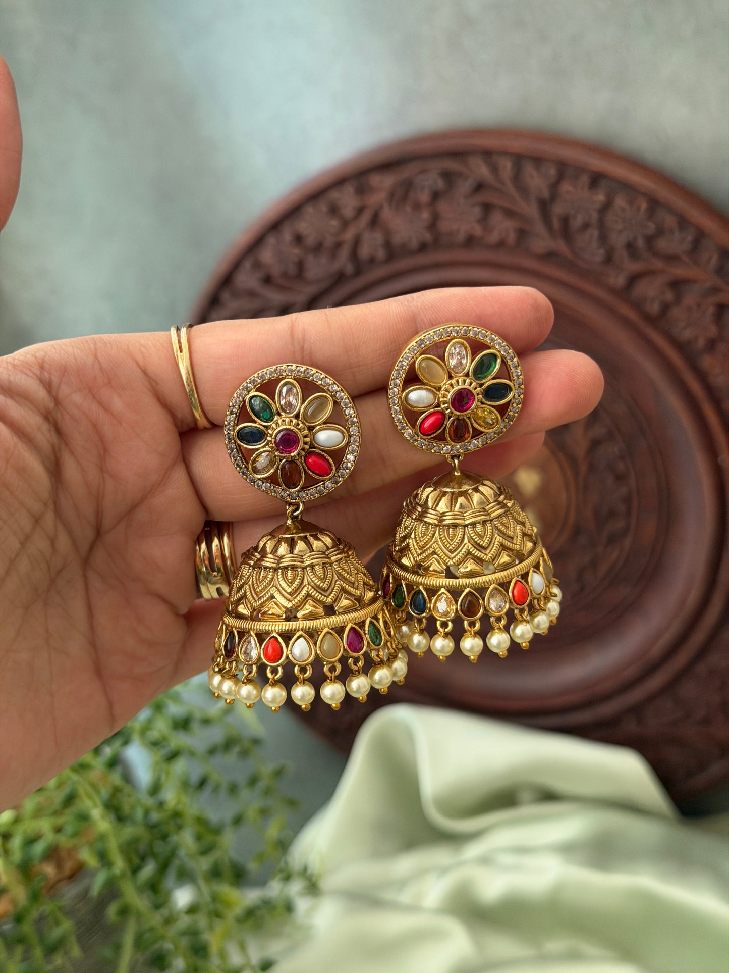 Jyothisha Navaratna Jhumkas