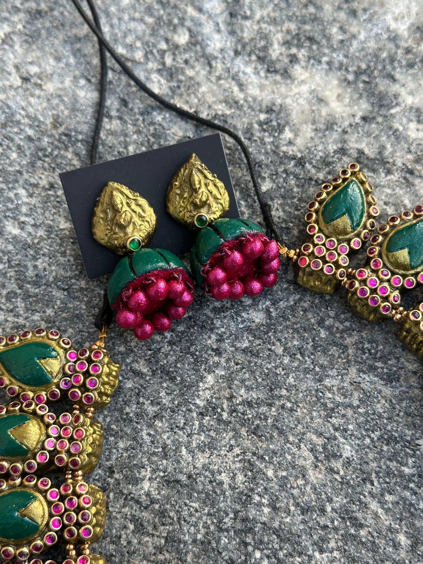 Nirtham Palakka Teracotta Long Necklace