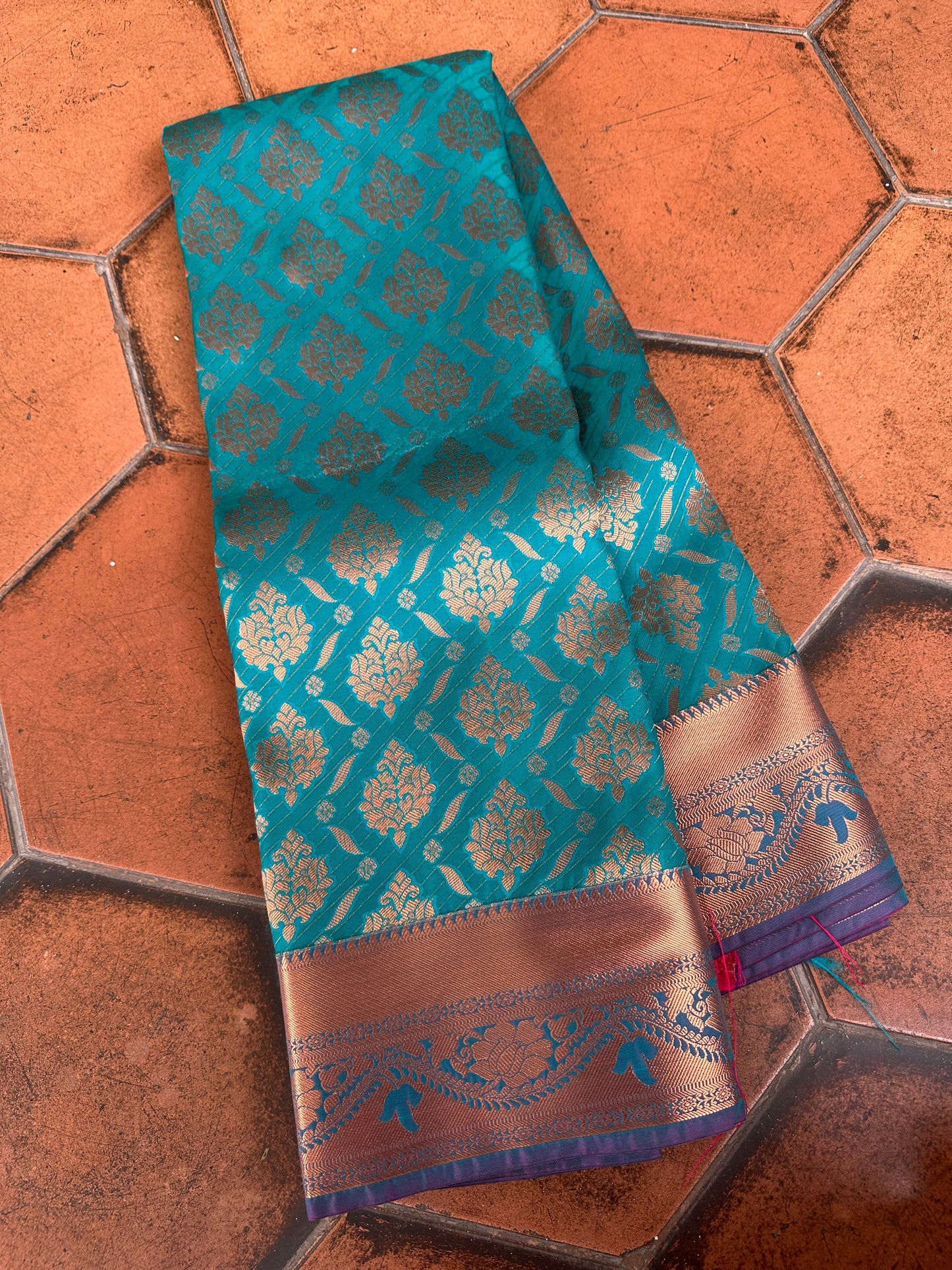Deep Blue Semi silk saree