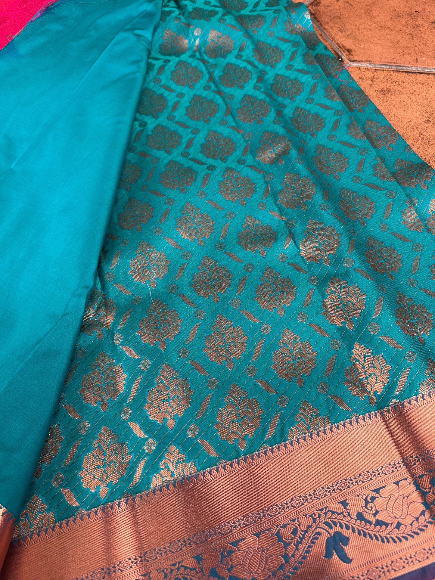 Deep Blue Semi silk saree