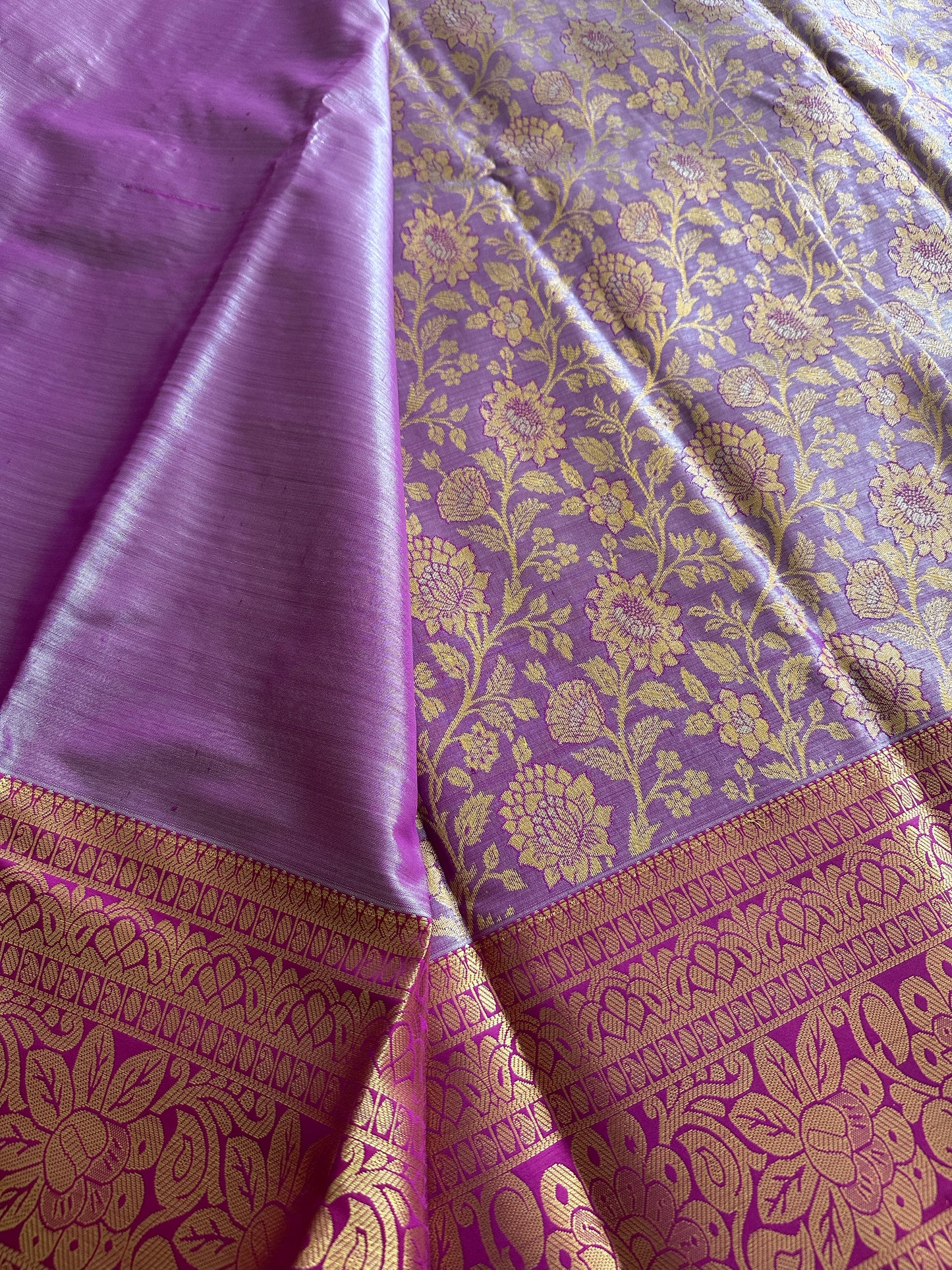 Mauve Purple Kanchi Tissue Pattu