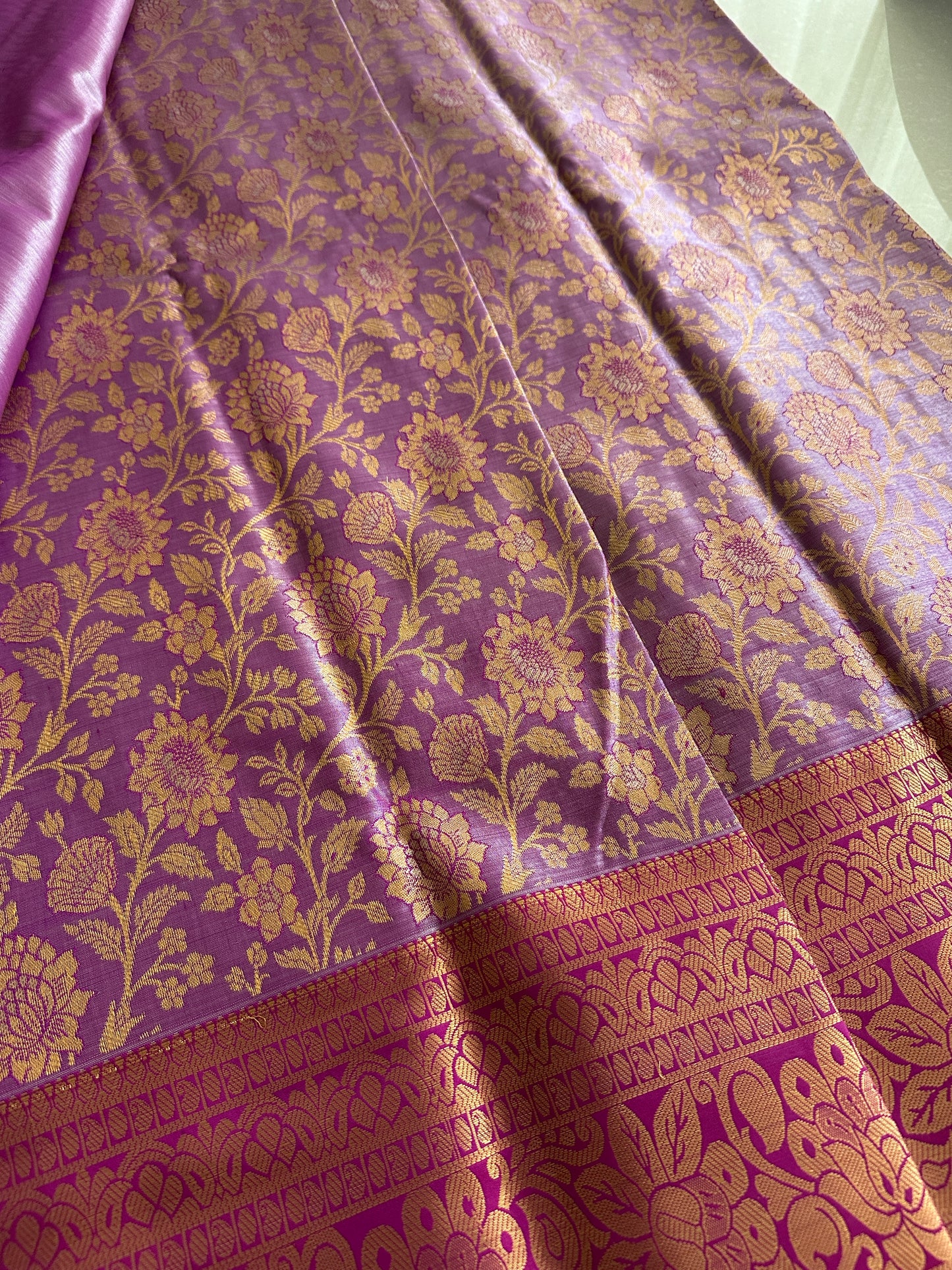 Mauve Purple Kanchi Tissue Pattu
