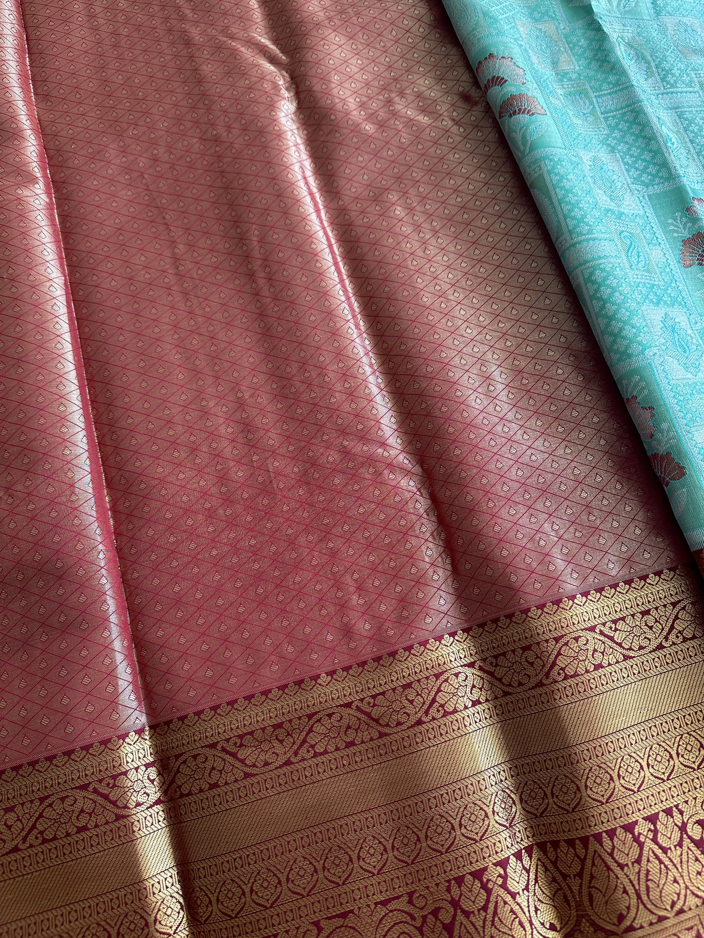 Mint Green Kanchi Tissue Pattu