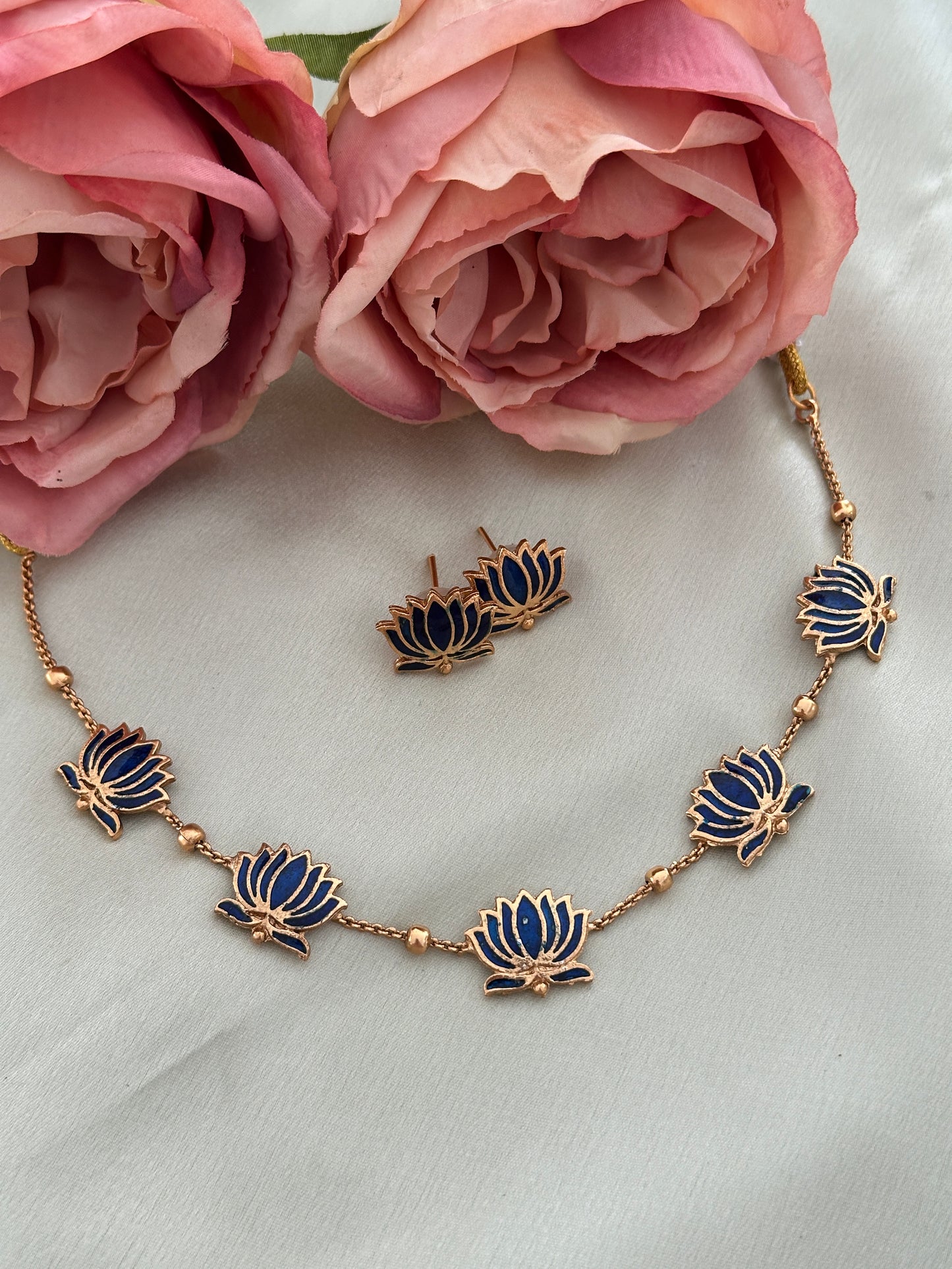 Manju Inspired Lotus Choker