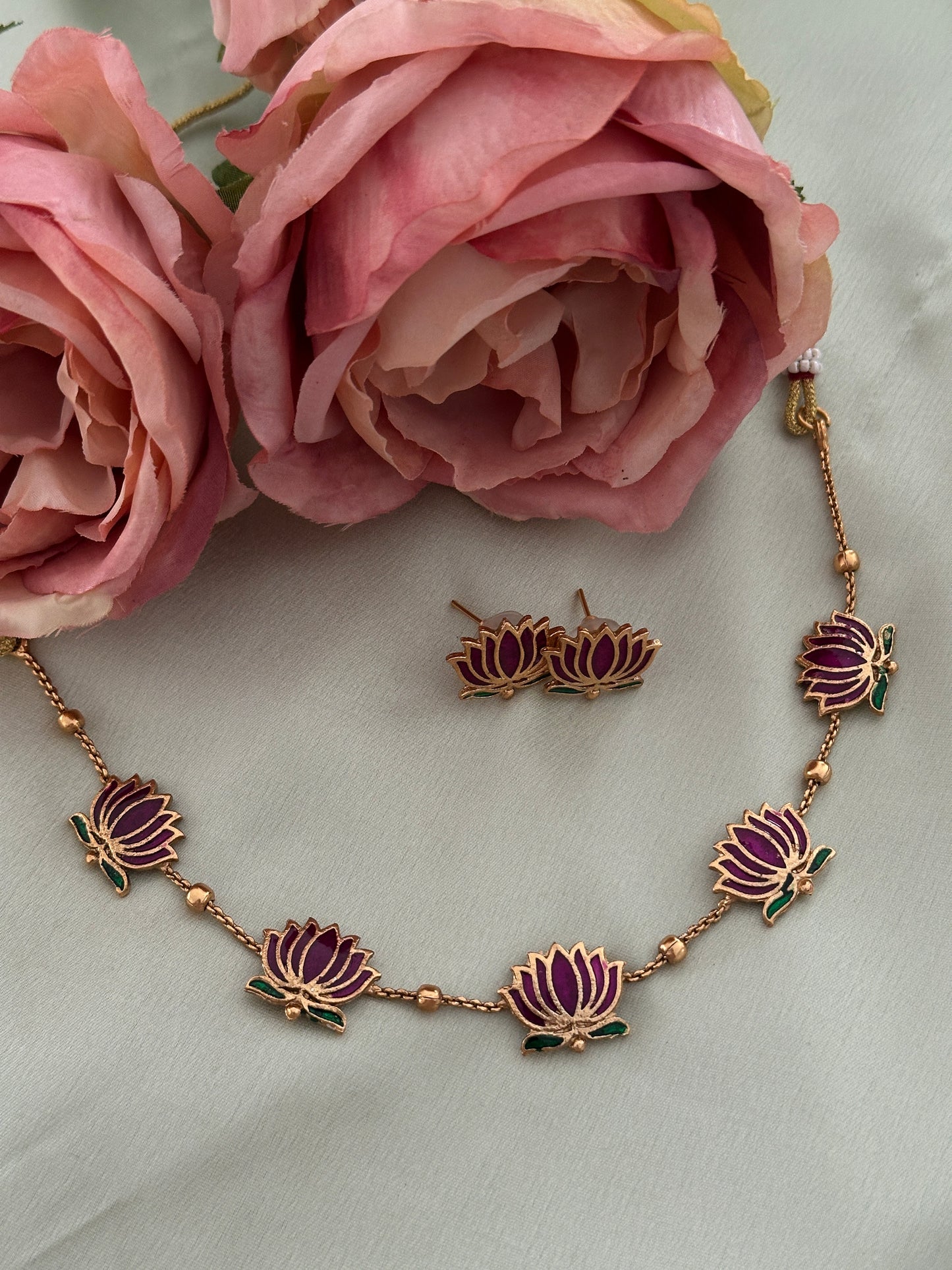 Manju Inspired Lotus Choker