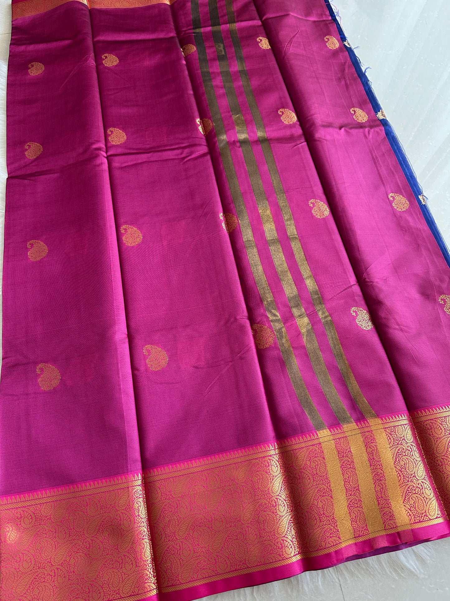 Sapphire Manga Butta Soft Silk Saree