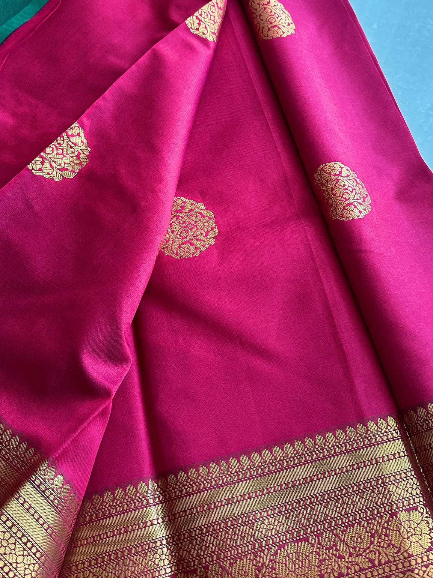 Blood Red Soft Silk Saree