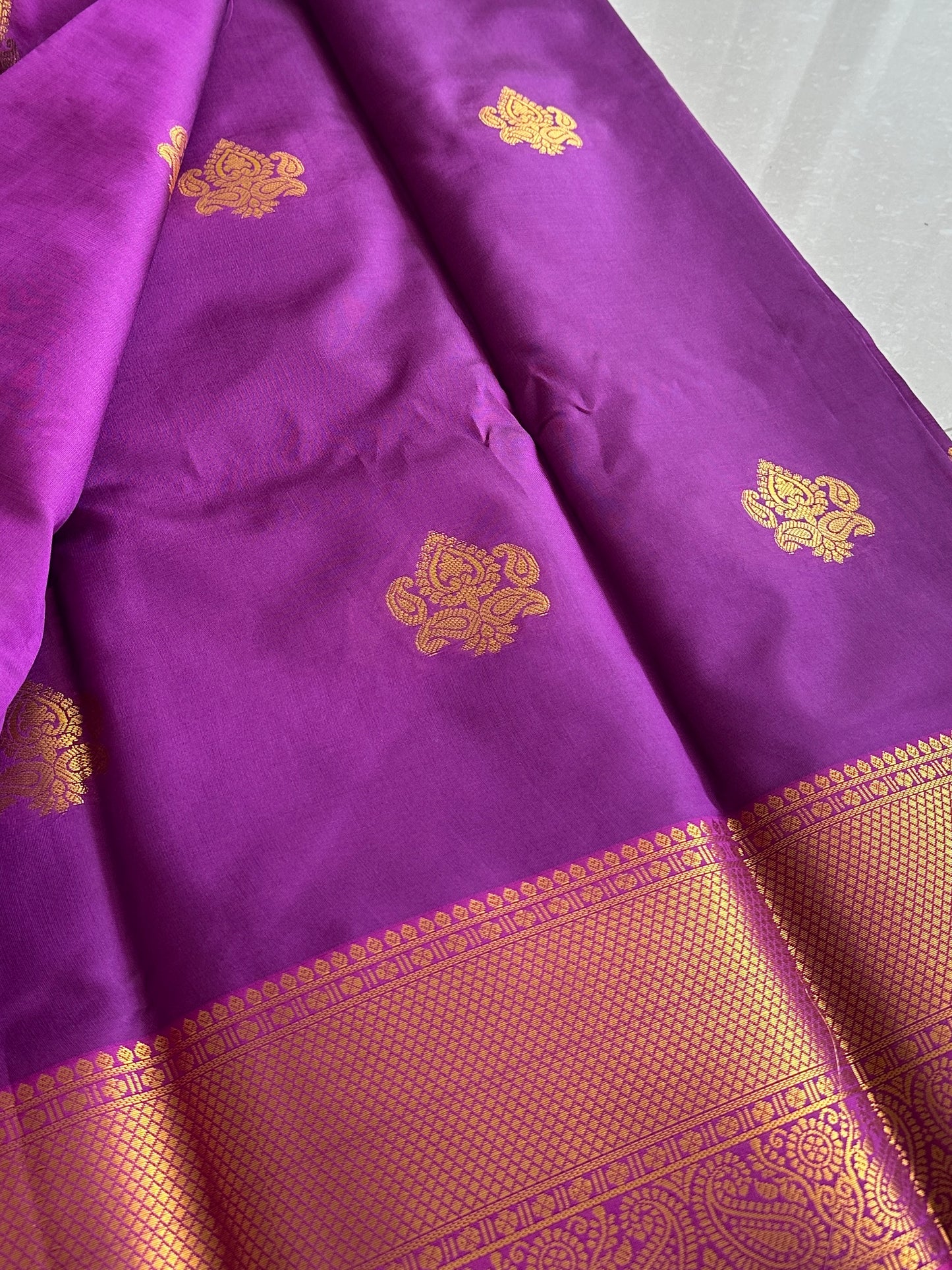 Violet soft silk saree v3.0